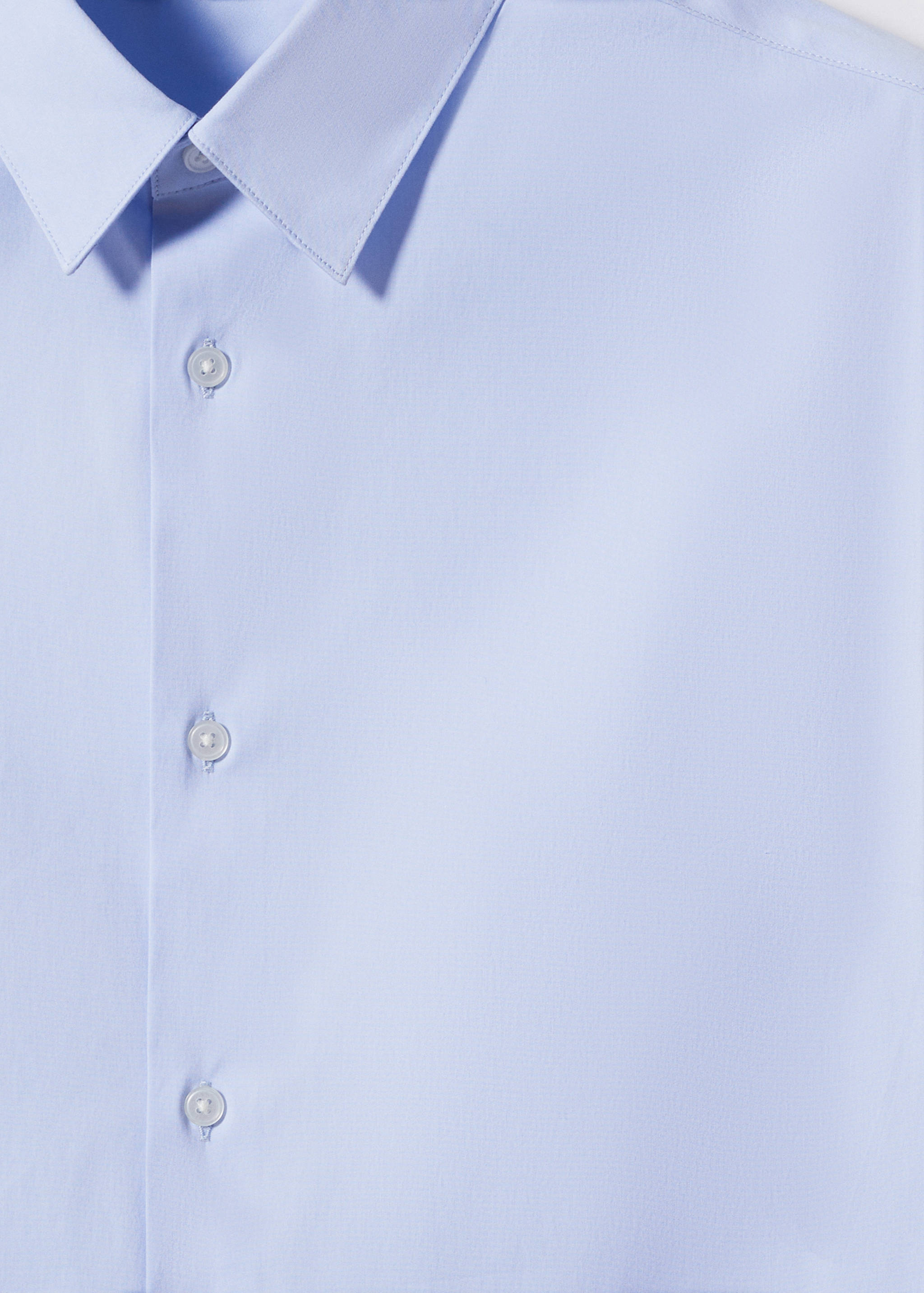 Slim-fit cotton seersucker shirt - Detailed view of the chest