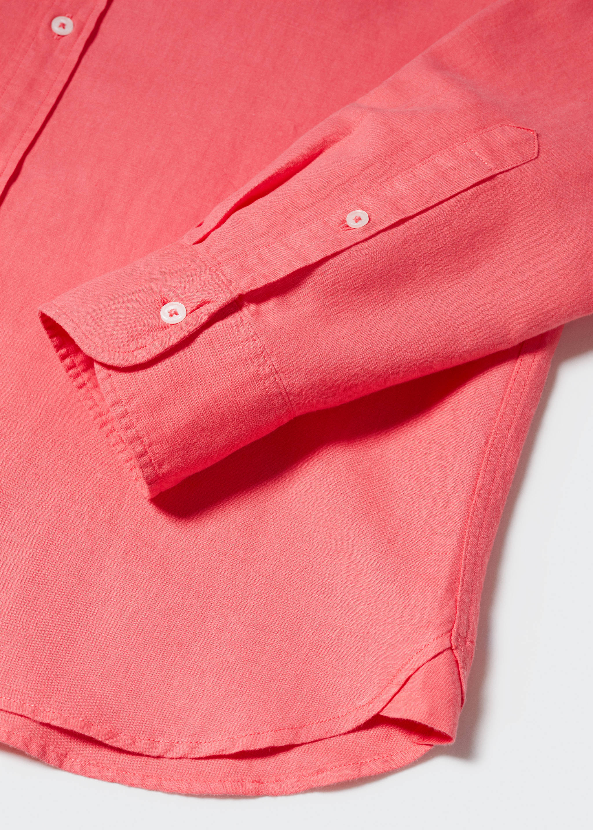 Regular-fit linen cotton shirt - Details of the article 8