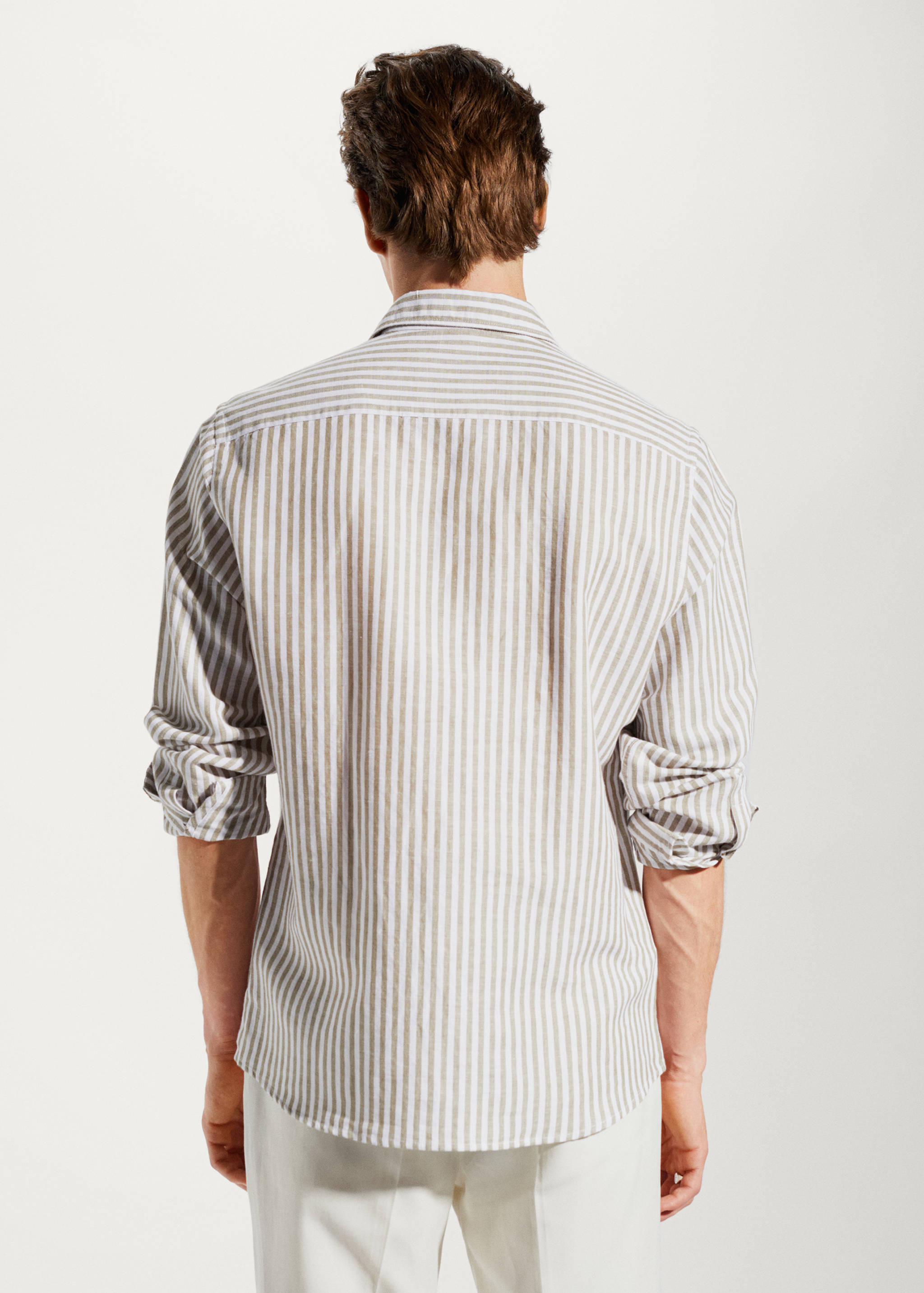 Chemise slim fit lin à rayures - Verso de l’article