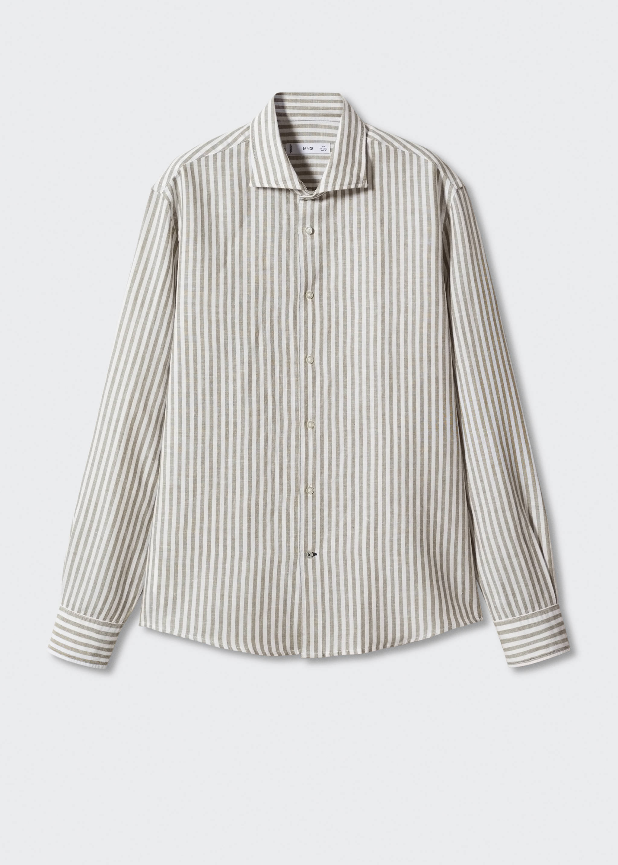 Slim fit striped linen shirt - Article without model