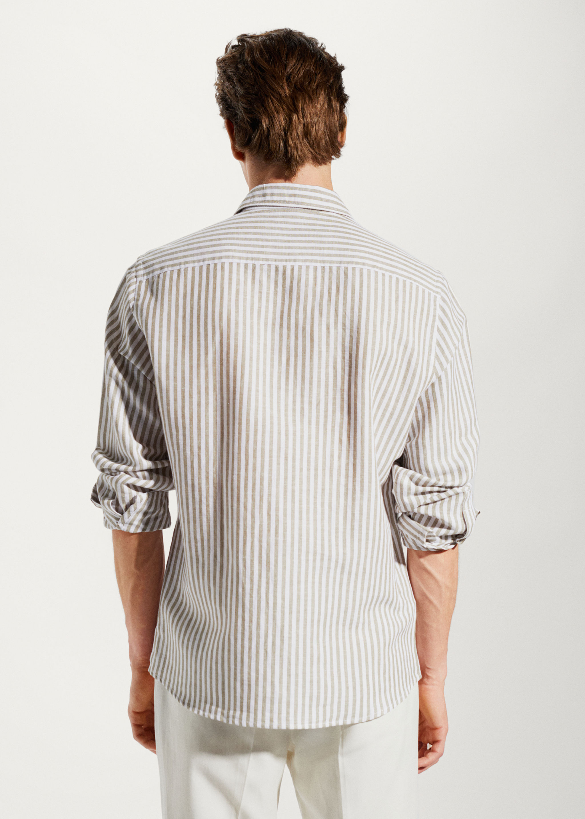 Chemise slim fit lin à rayures - Verso de l’article