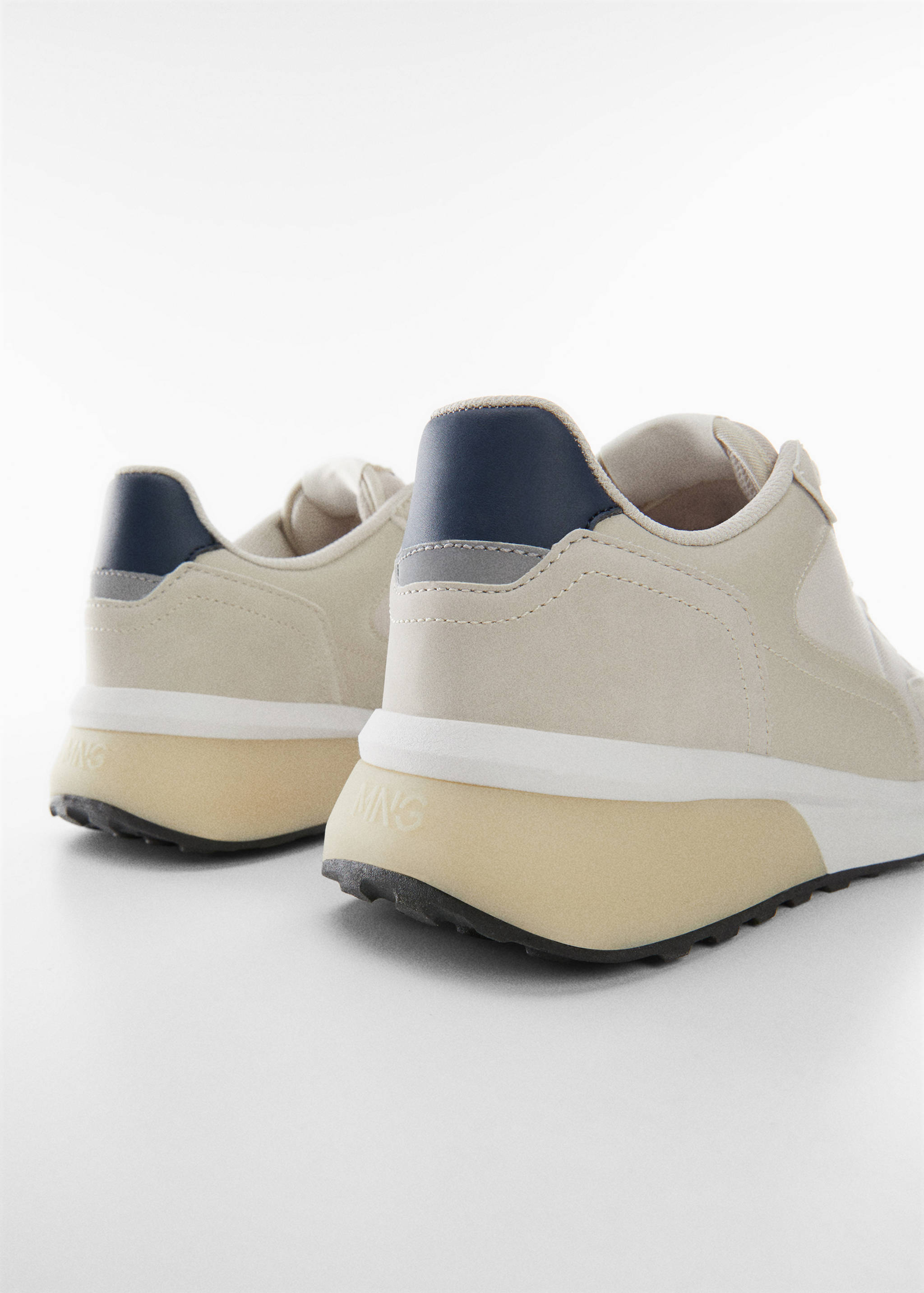 Leather mixed sneakers - Details of the article 1