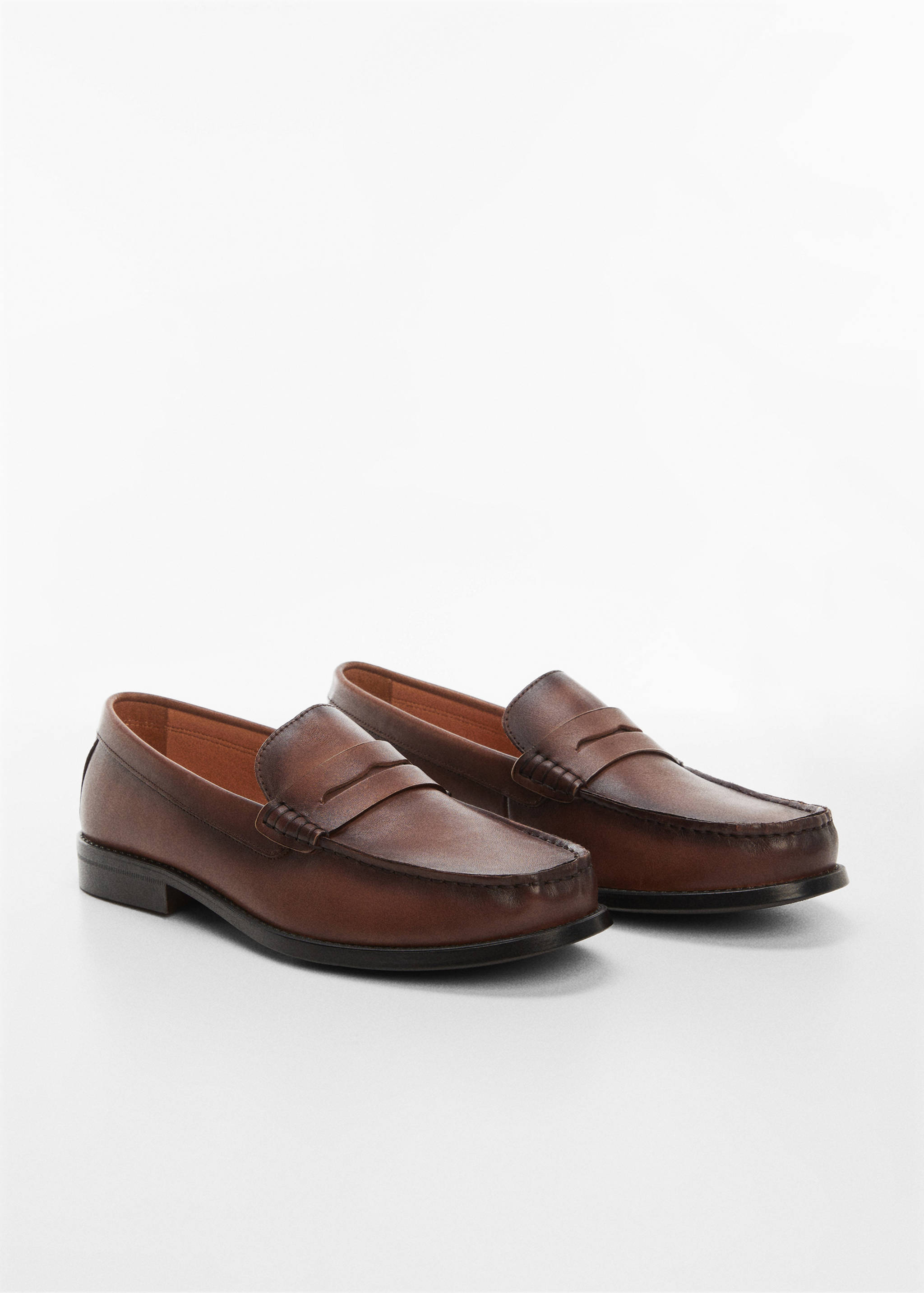 Leather penny loafers - Medium plane