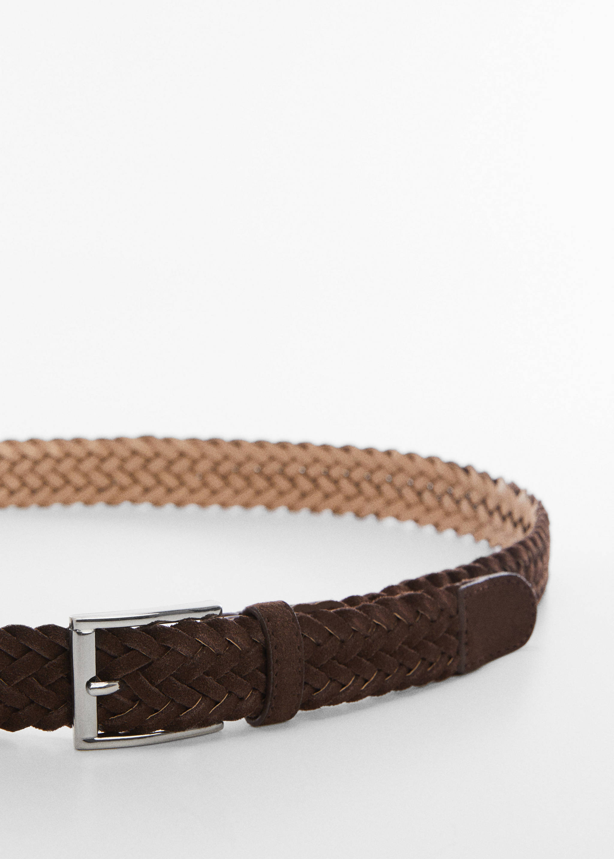 Braided suede belt - Medium plane