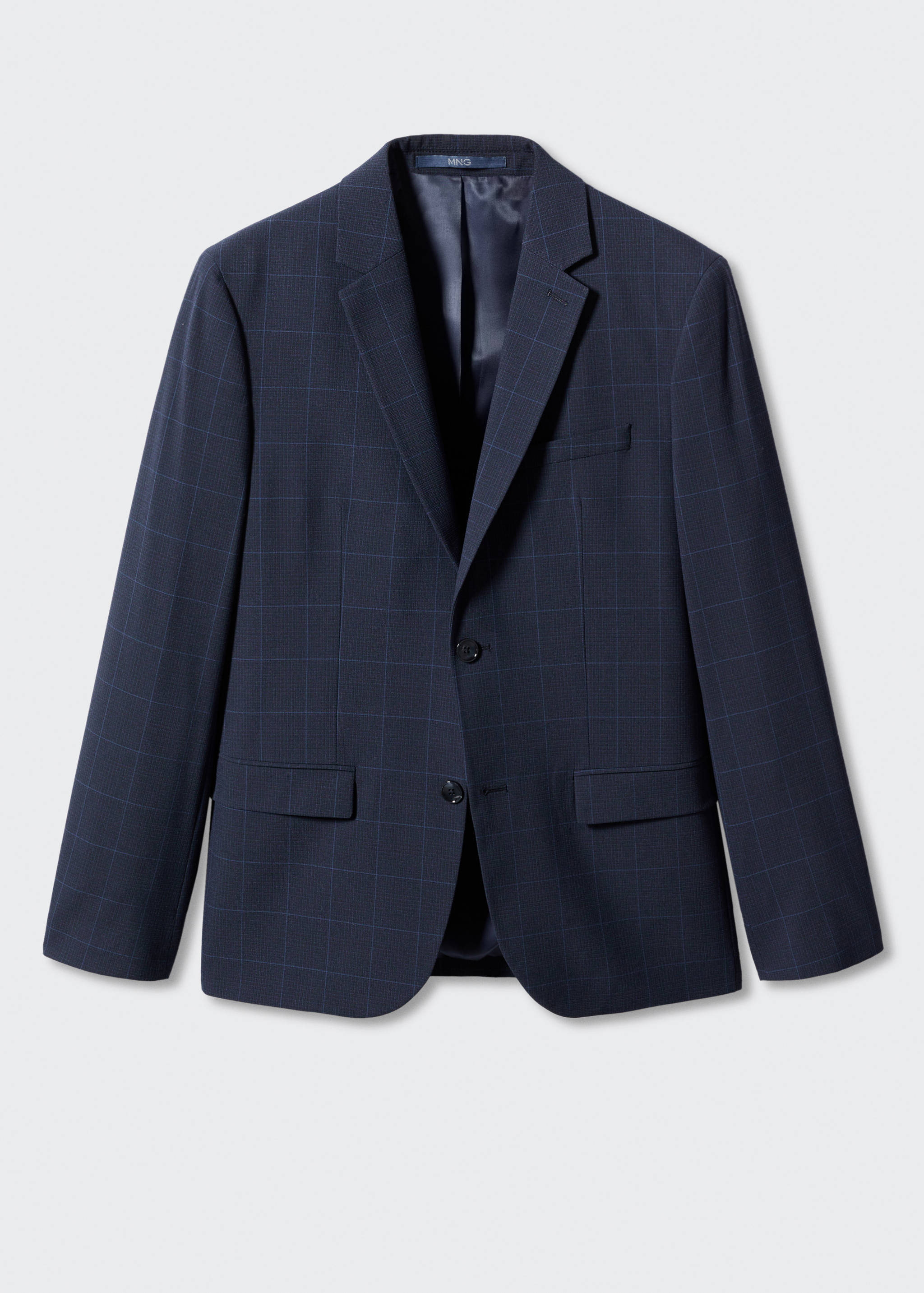 Super slim-fit check suit jacket - Article without model