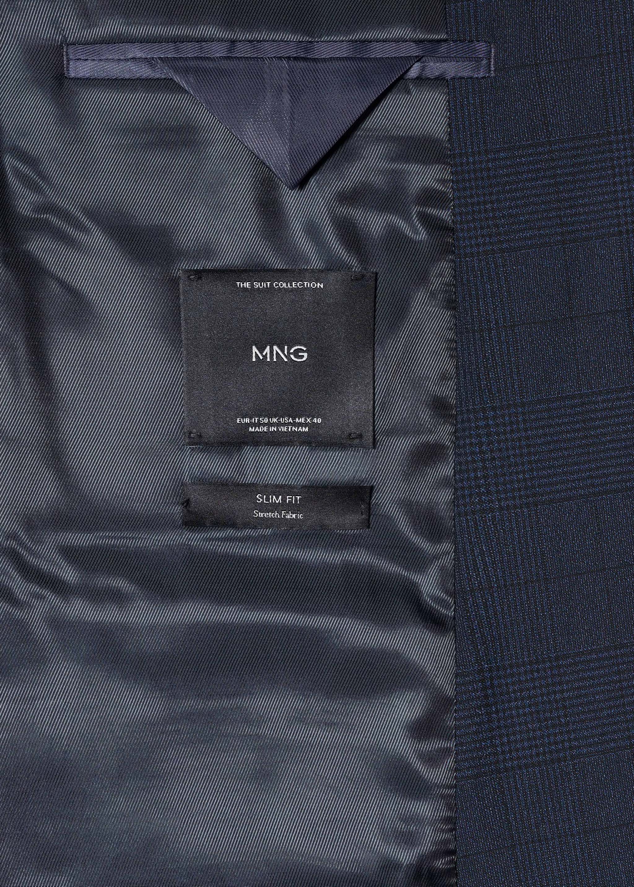 Stretch fabric slim-fit printed suit jacket - Details of the article 8