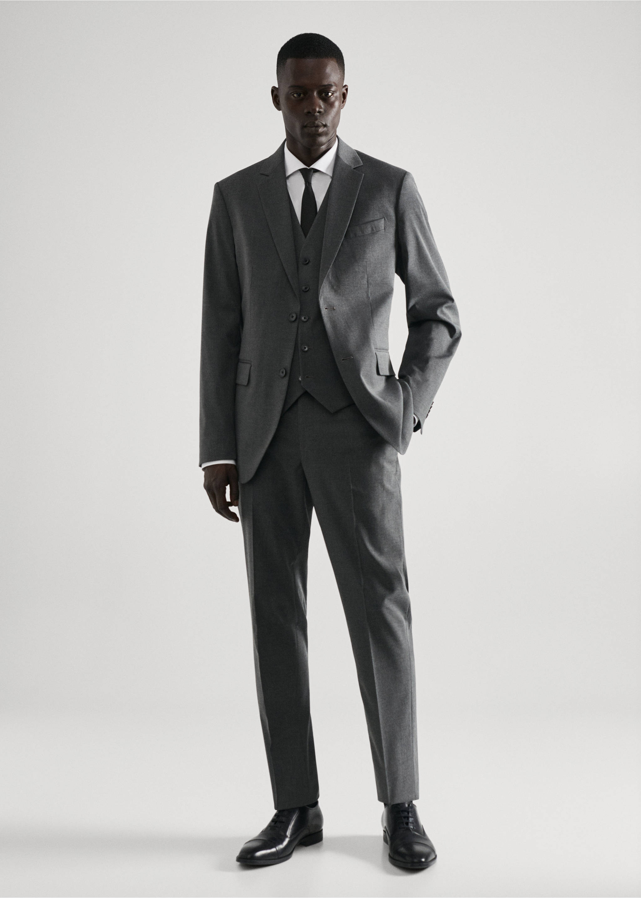 Slim Fit Anzugweste - Allgemeine Ansicht, Grau. Ref: 57010678-00.