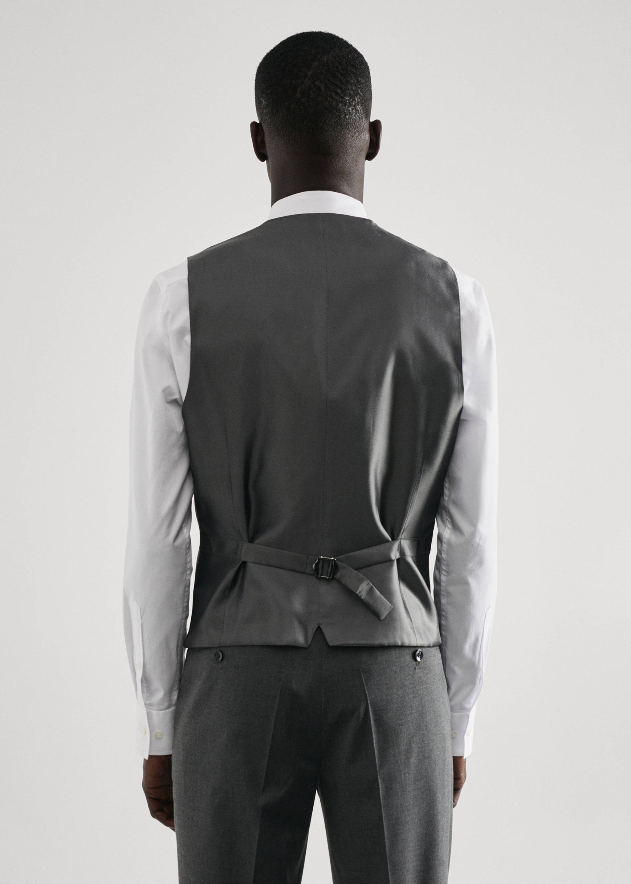 Slim Fit Anzugweste - Rückseite des Artikels, Grau. Ref: 57010678-00.