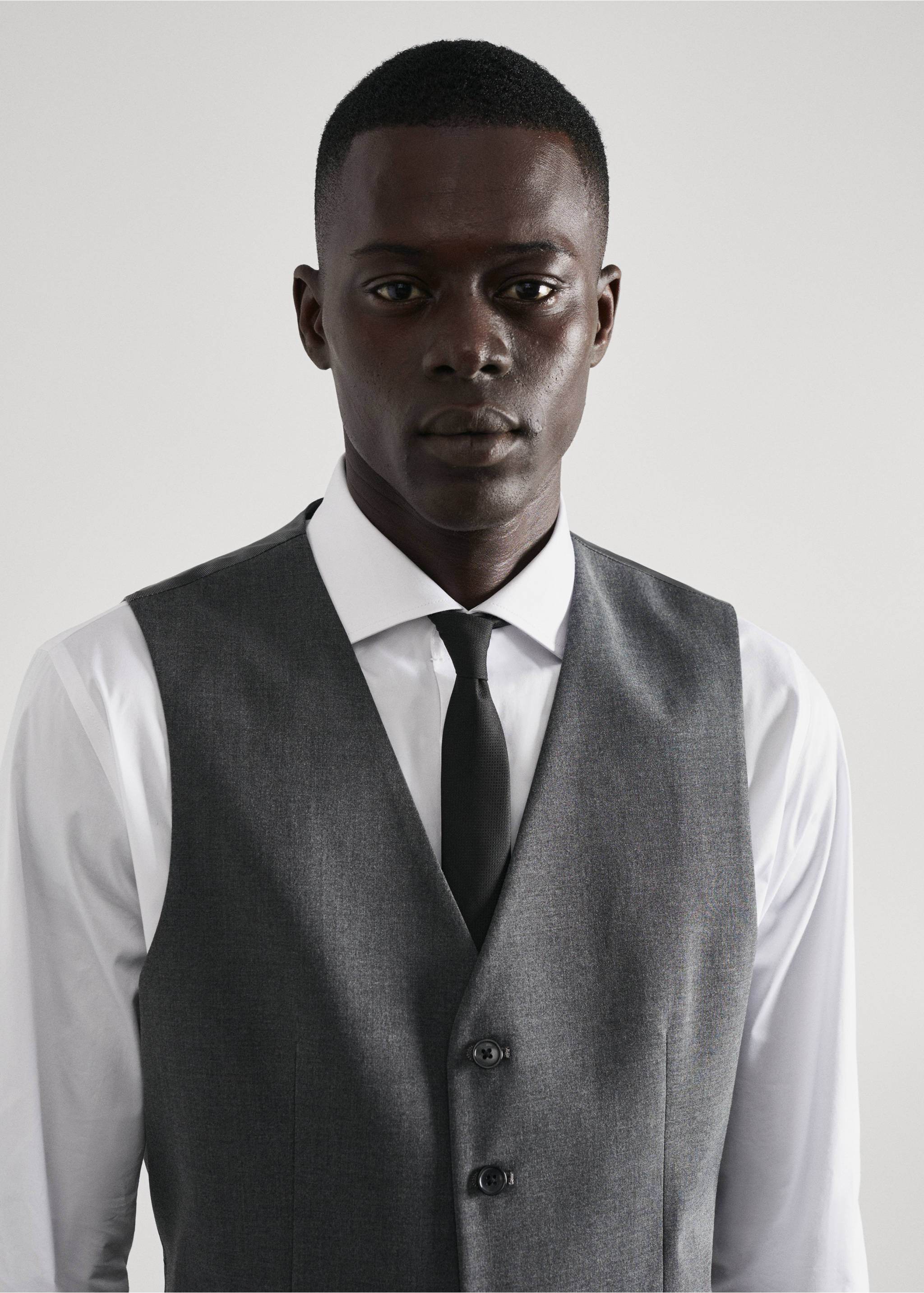 Slim Fit Anzugweste - Detail des Artikels 1, Grau. Ref: 57010678-00.