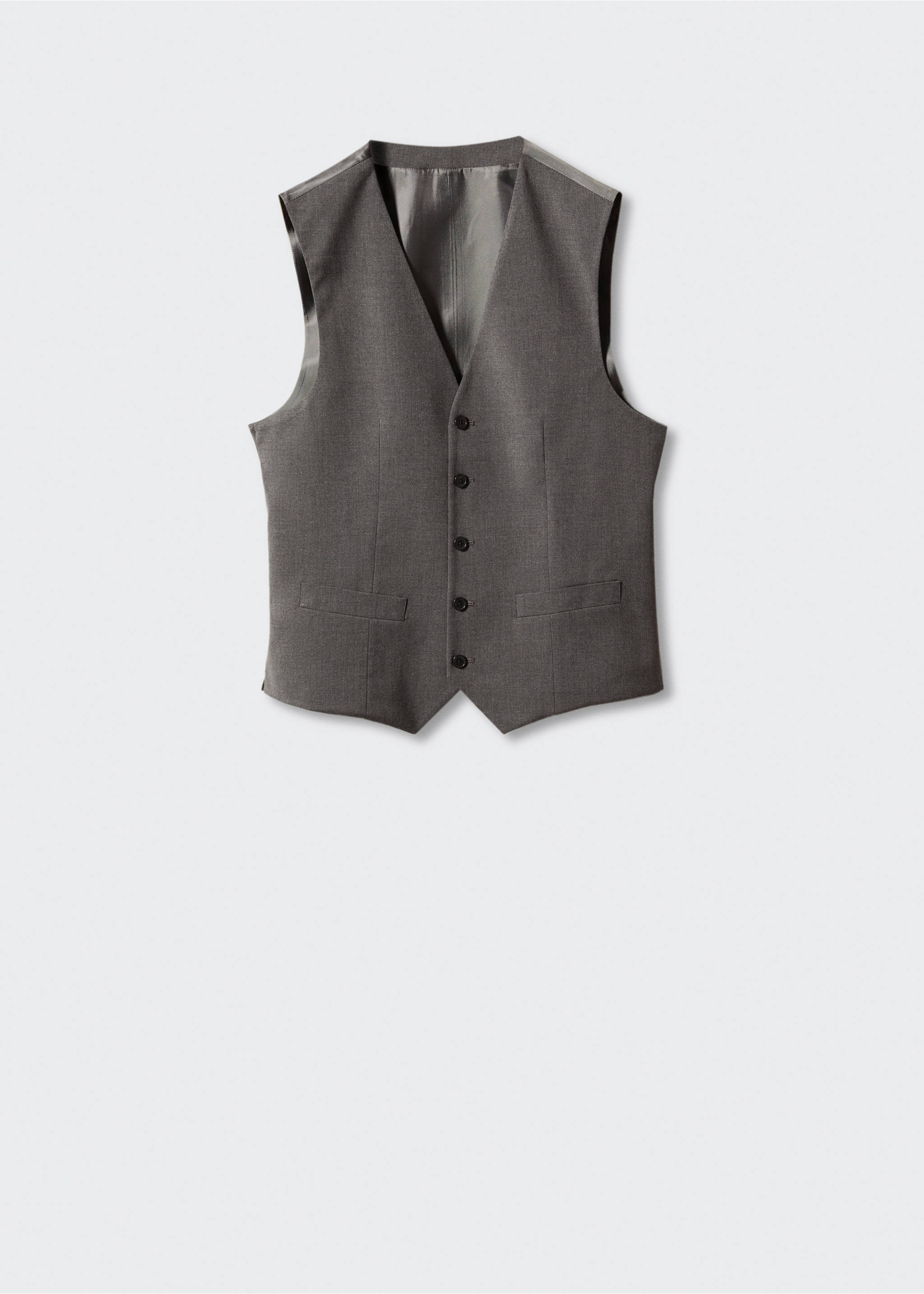 Slim Fit Anzugweste - Artikel ohne Model, Grau. Ref: 57010678-00.