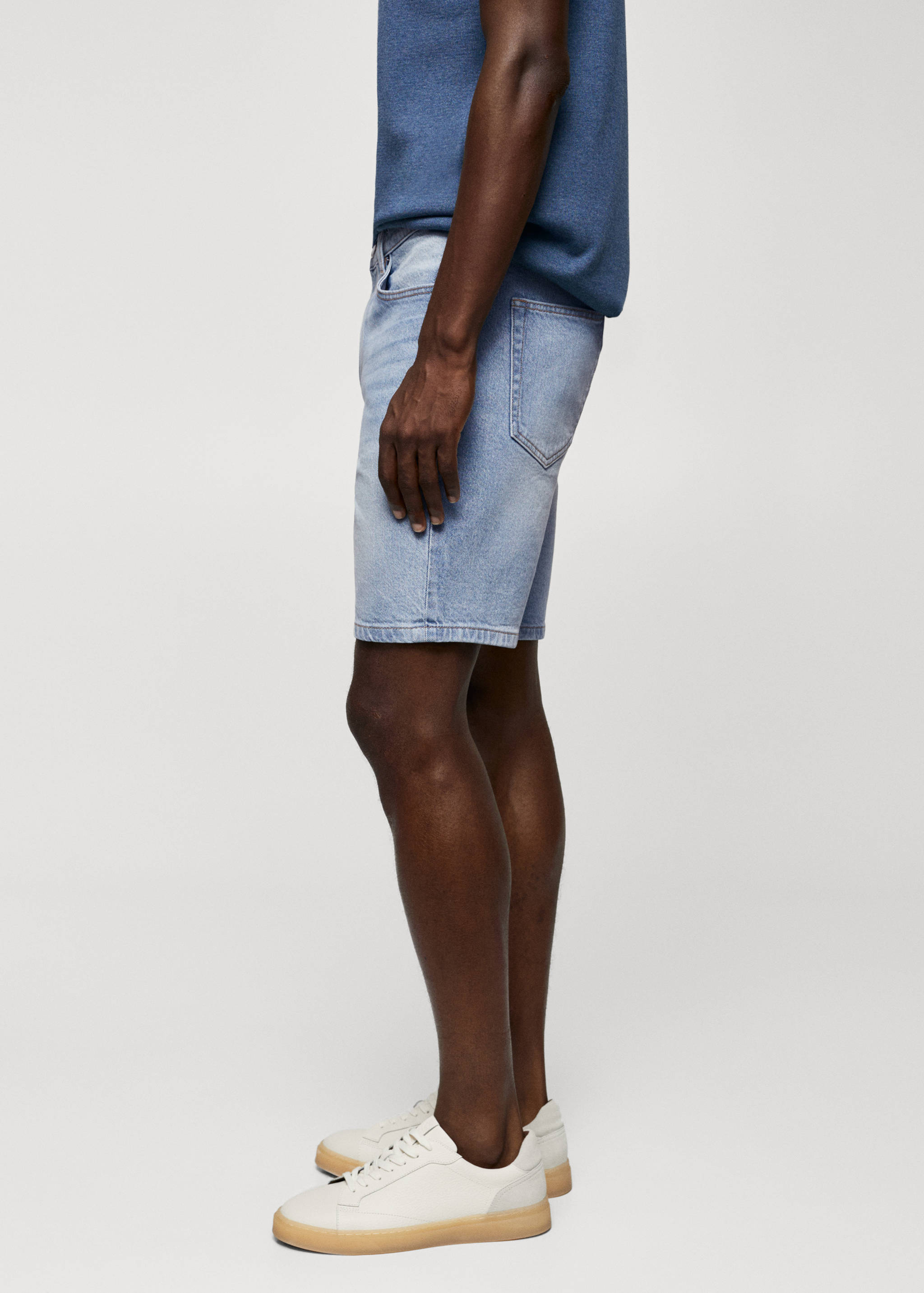 Regular-fit denim bermuda shorts - Details of the article 2