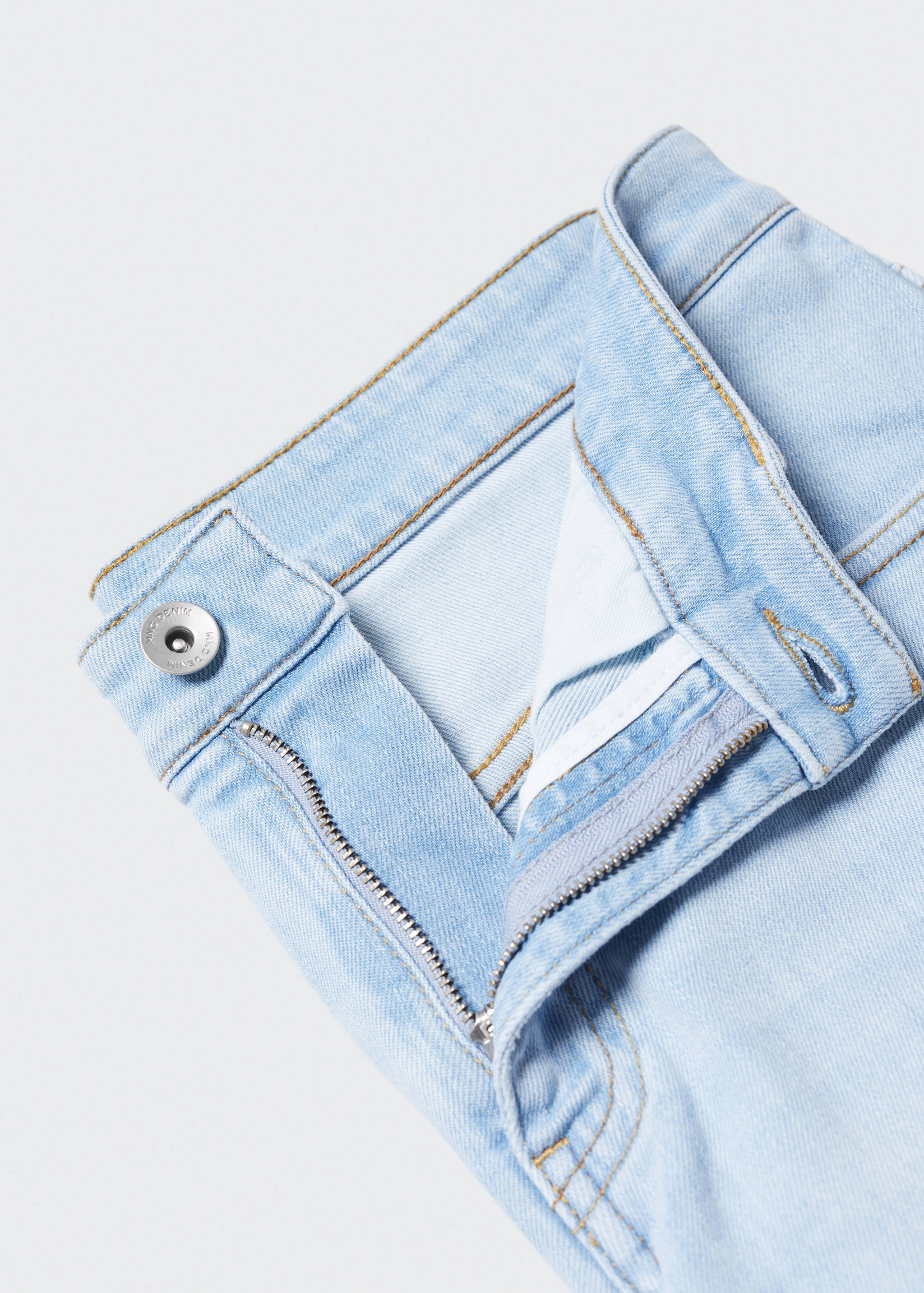 Slim-fit denim bermuda shorts - Details of the article 8