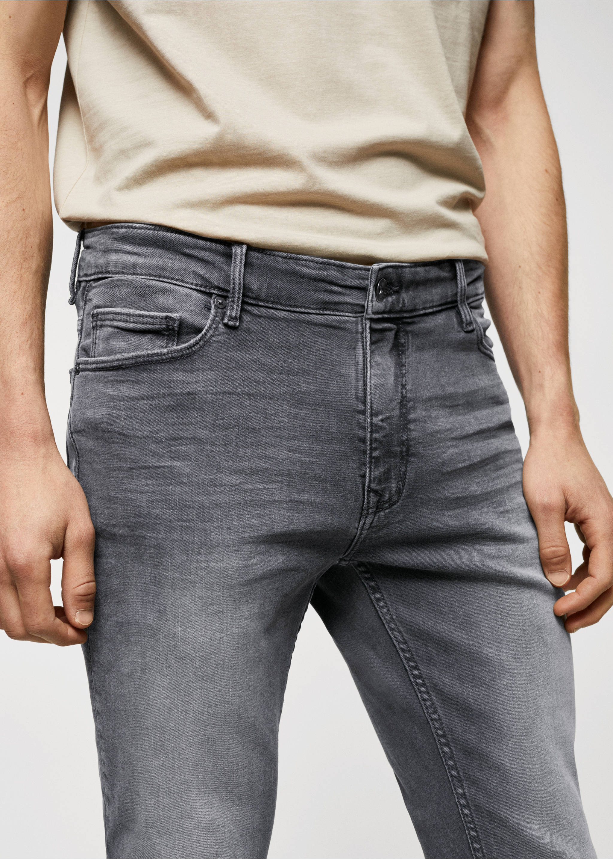 Jude skinny-fit jeans - Details of the article 1, Open Grey. Ref: 57010686-00.