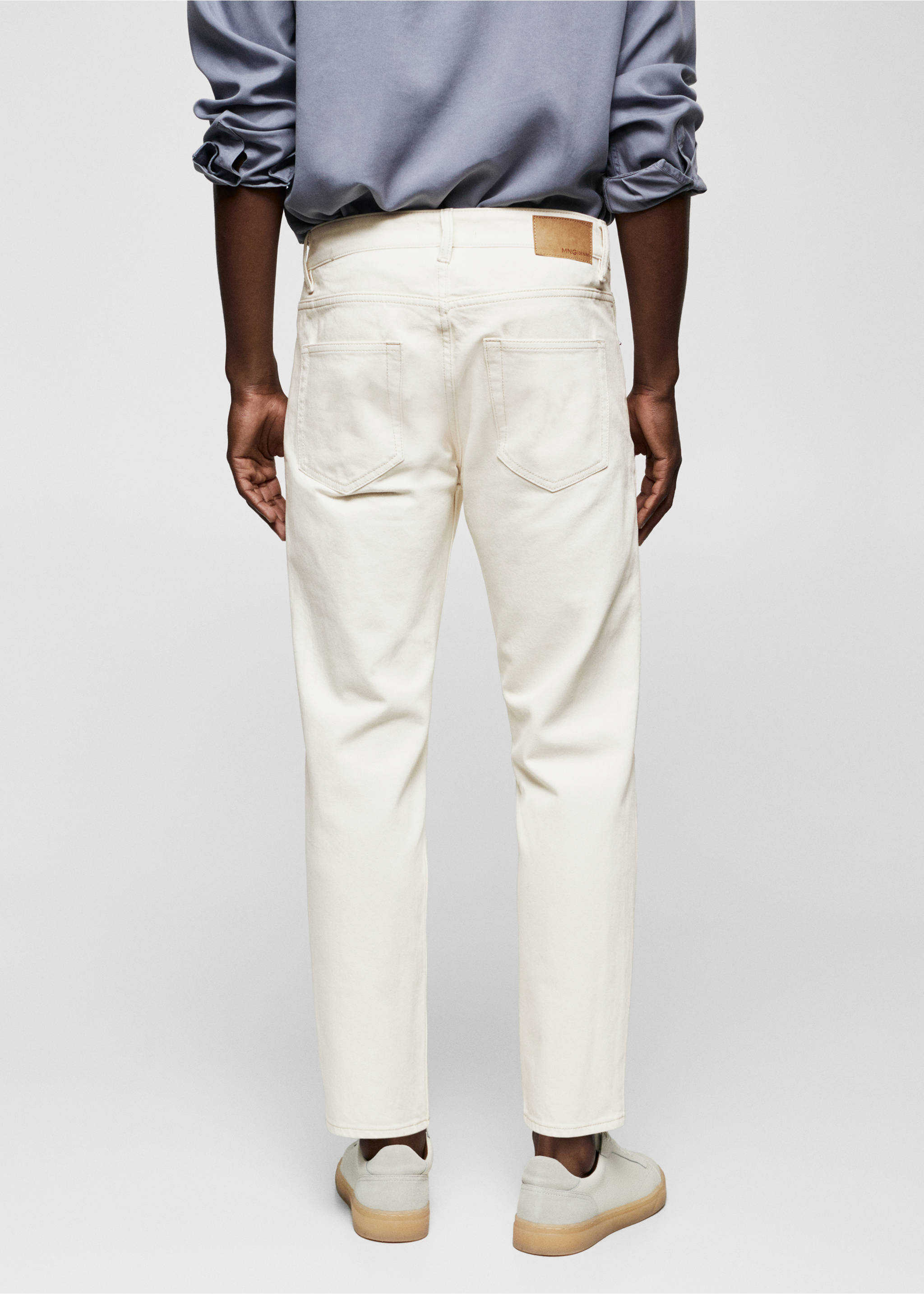 Ben tapered cropped jeans - Reverse of the article, Off White. Ref: 57010699-00.