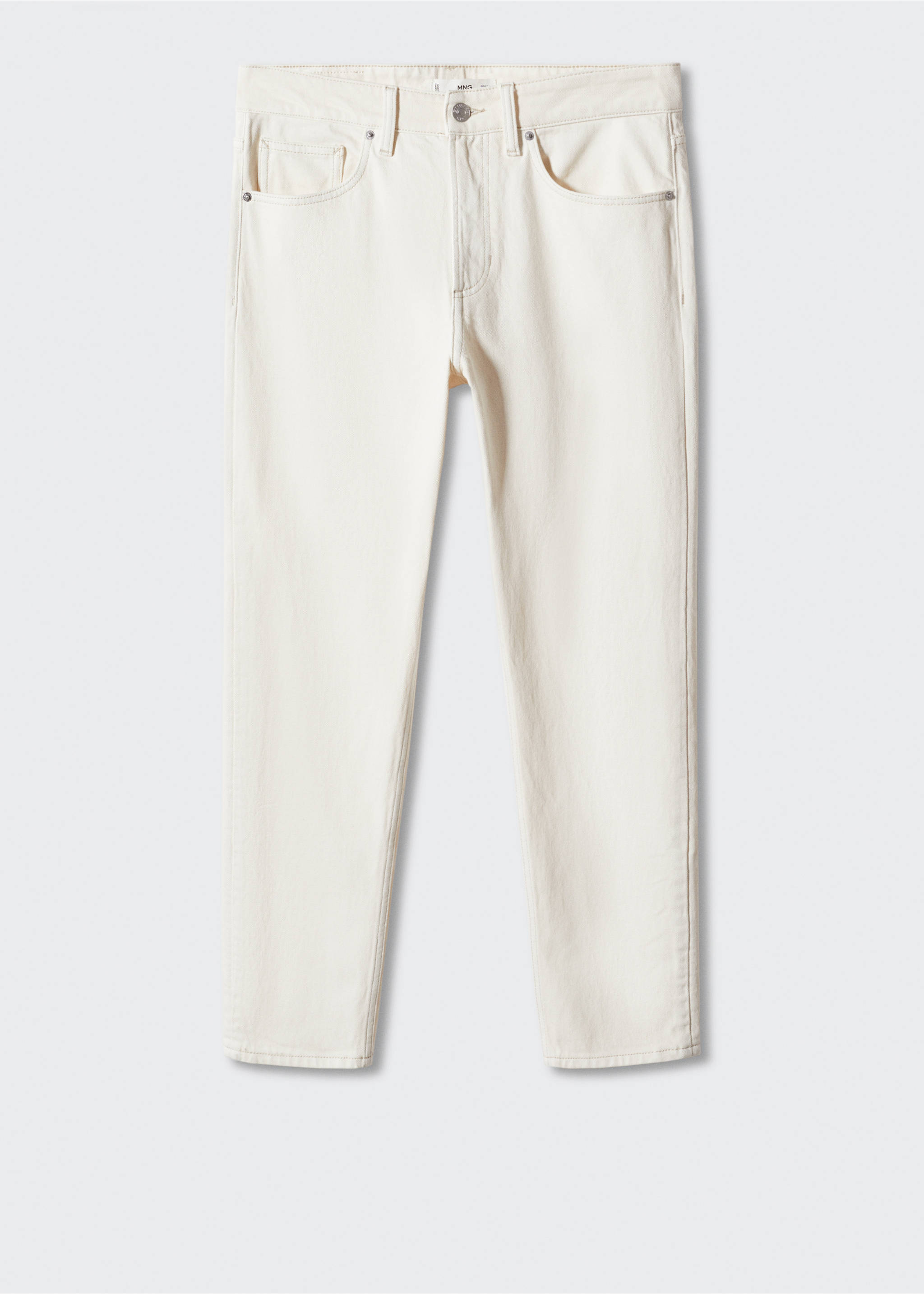 Ben tapered cropped jeans - Article without model, Off White. Ref: 57010699-00.