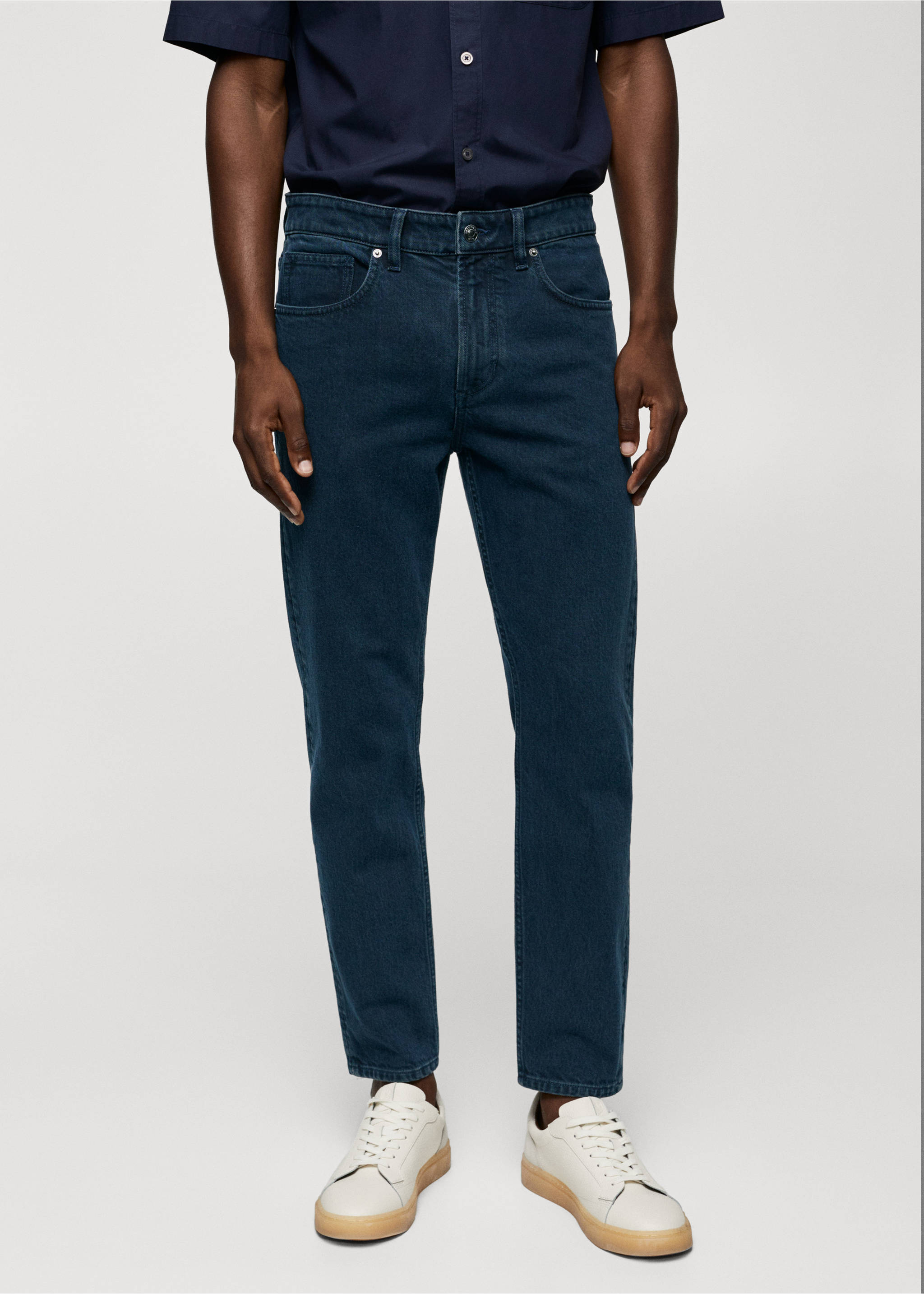 Ben tapered cropped jeans - Medium plane, Deep Dark Blue. Ref: 57010700-00.