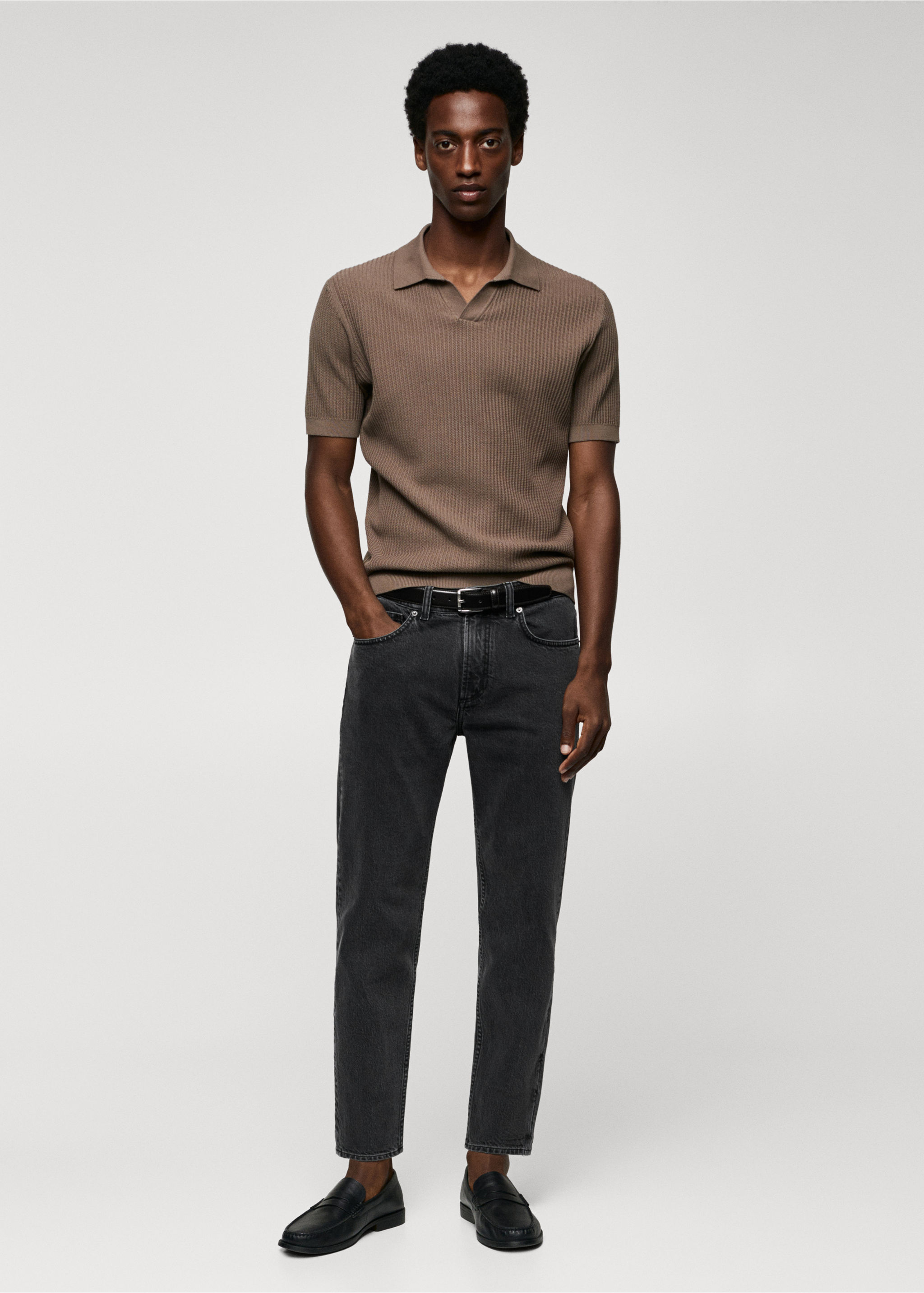 Ben tapered cropped jeans - General plane