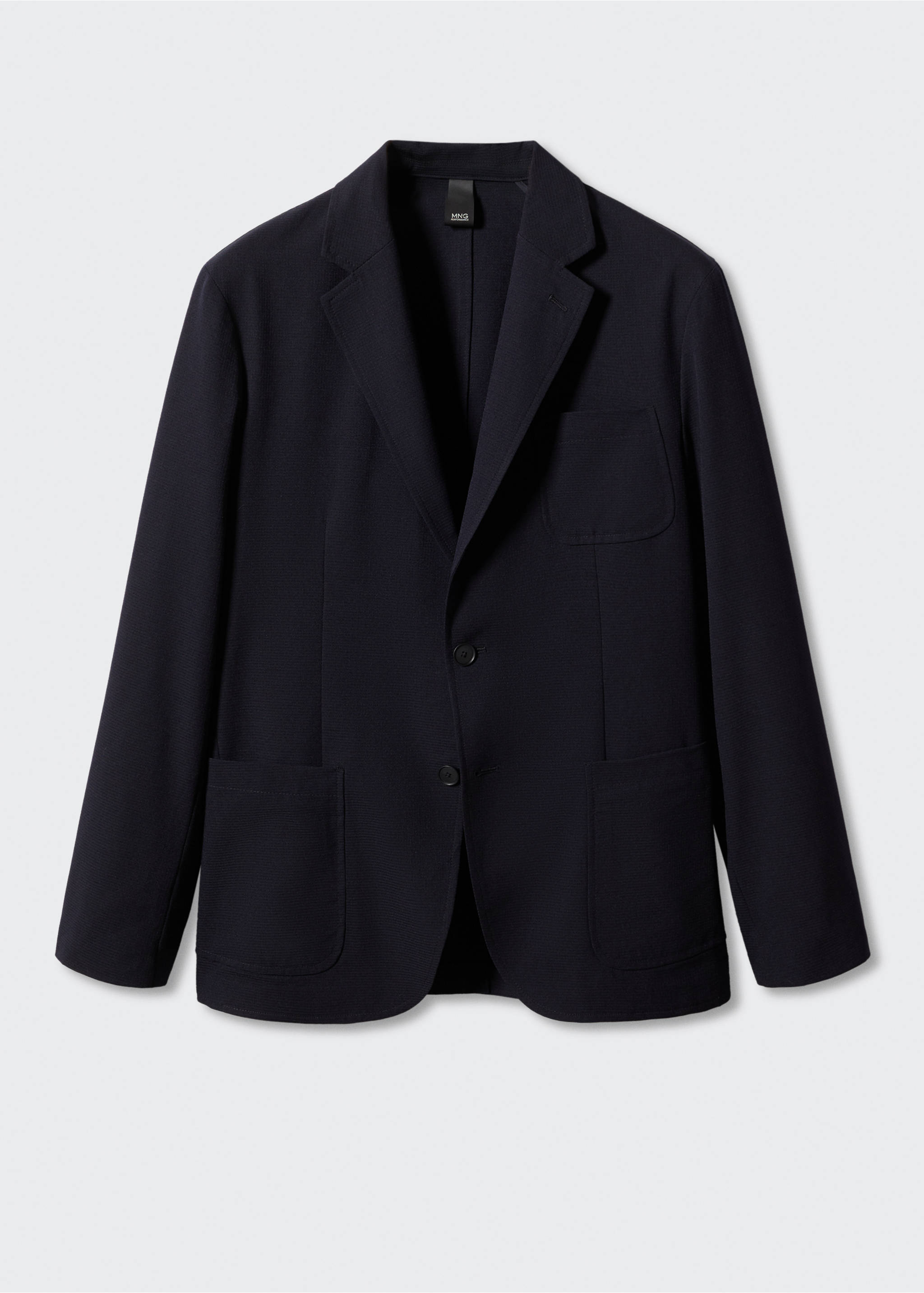 Water-repellent jacket with pockets - Article without model, Navy. Ref: 57010712-00.