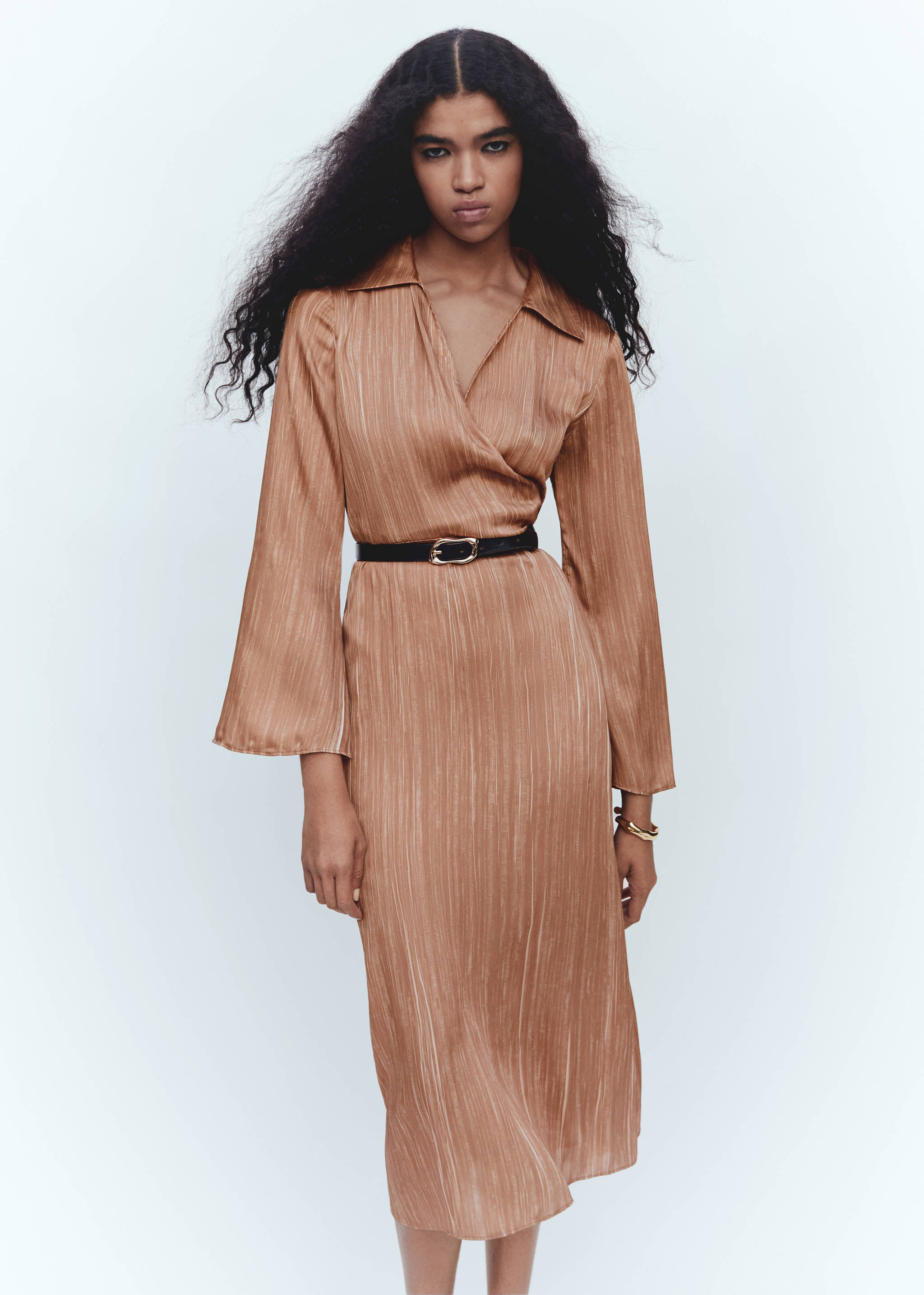 Satin shirt dress - Details of the article 6