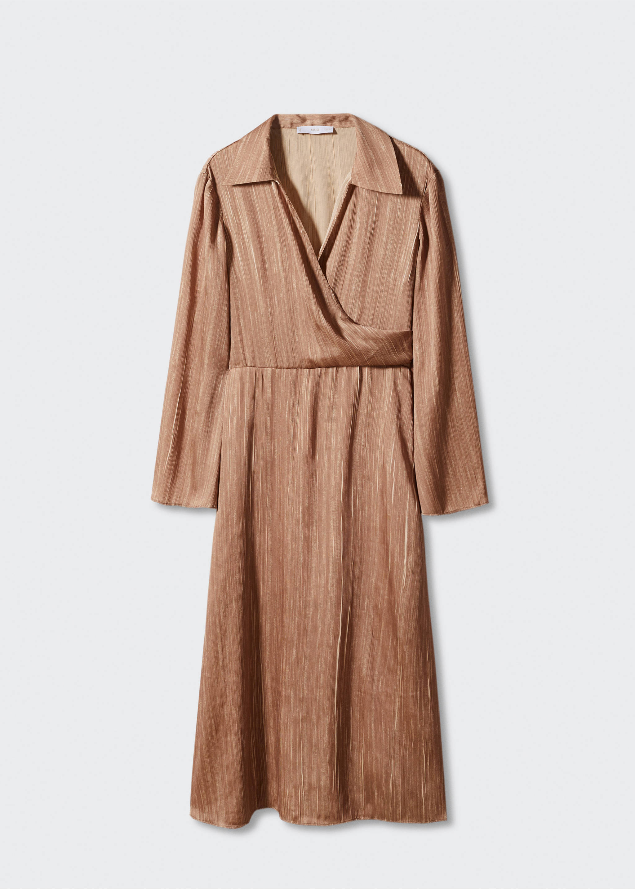 Sateng-skjortekjole - Artikkel uten modell, Brun. Ref: 57010714-00.