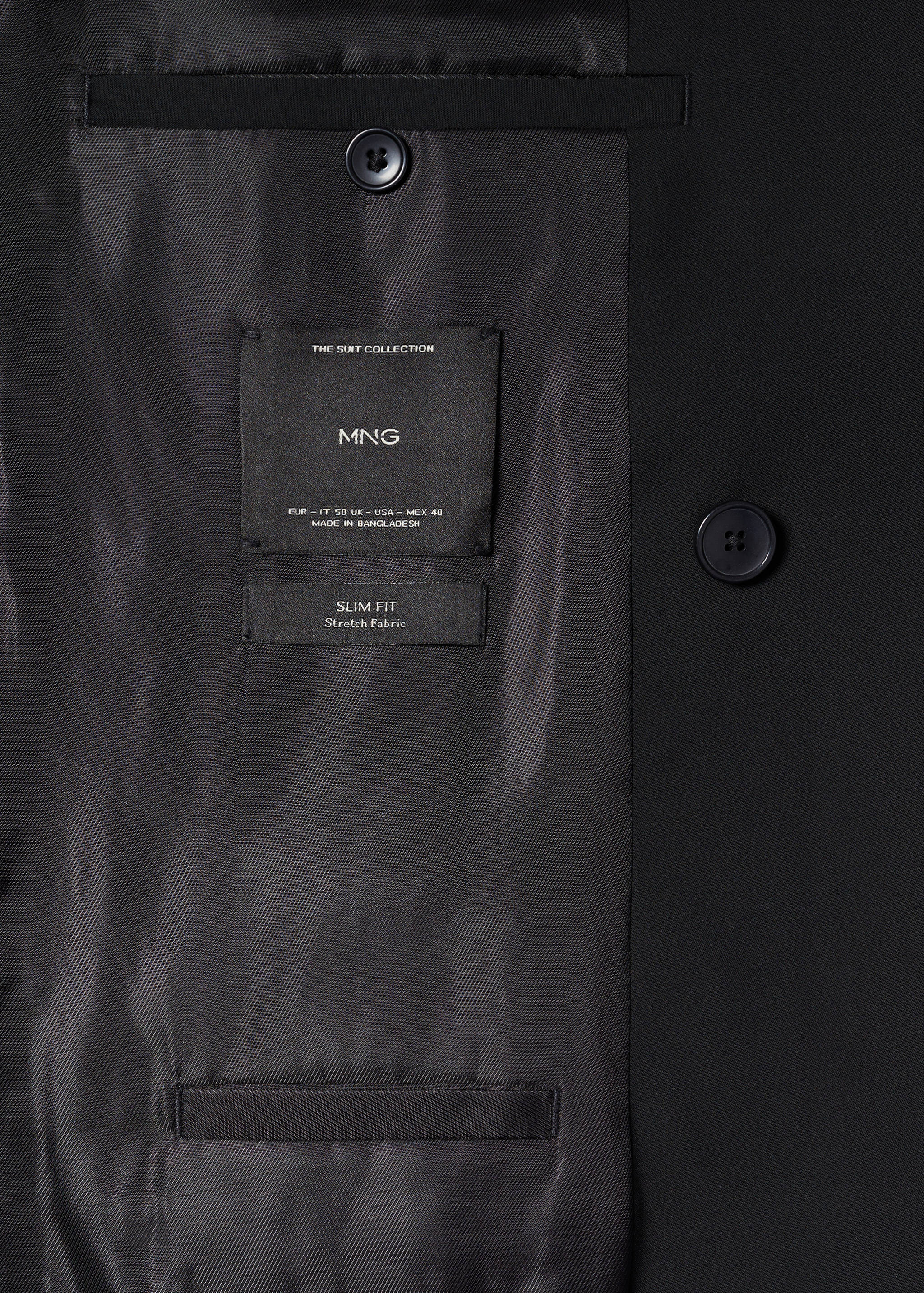 Slim fit double-breasted suit blazer - Details of the article 8