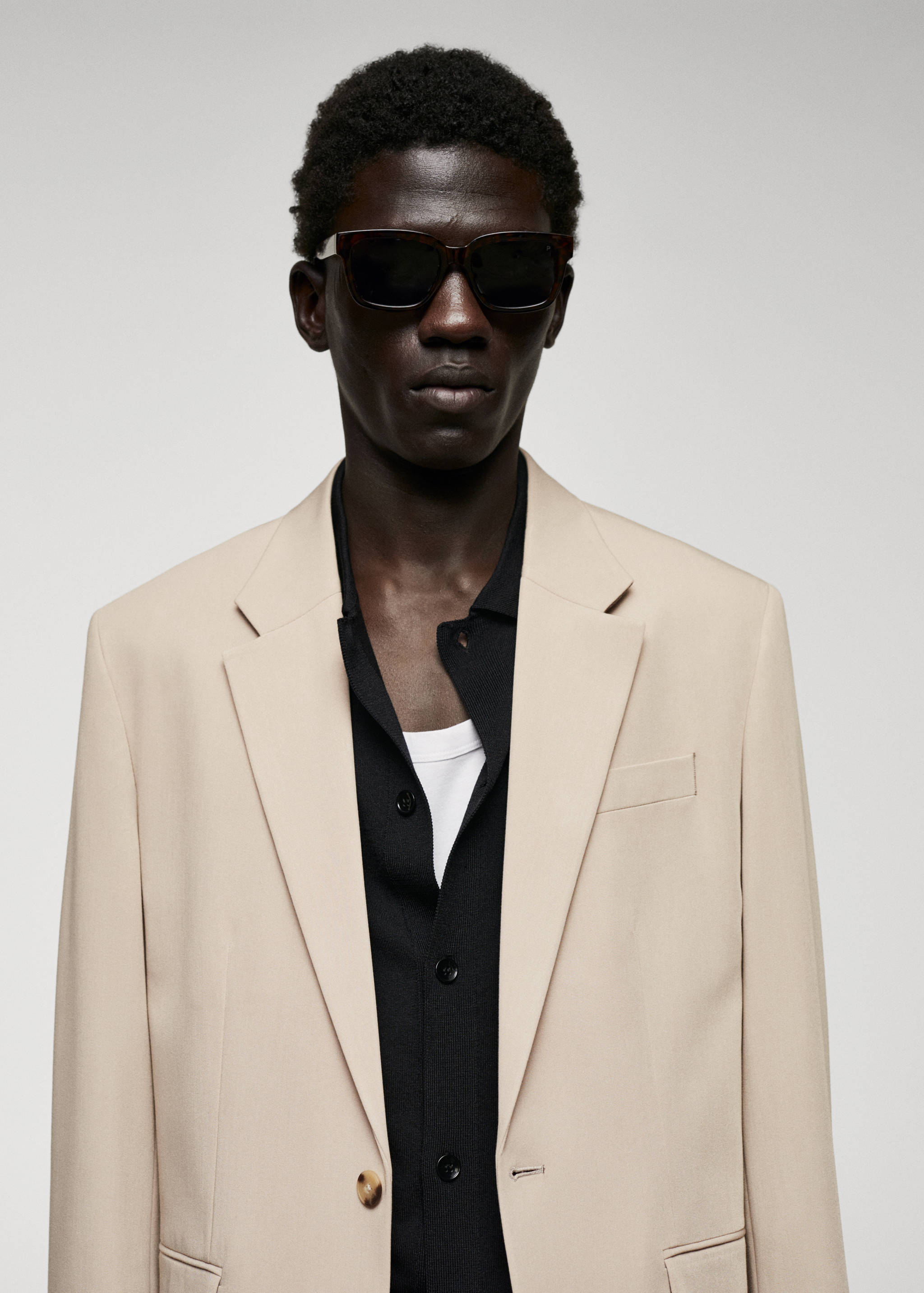 Regular fit suit blazer - Details of the article 1