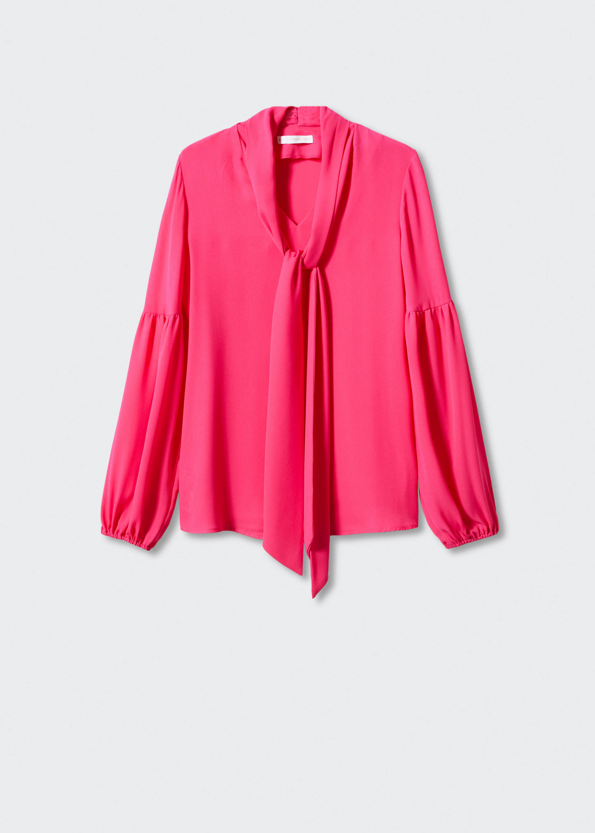 Blouse with puffed sleeves and bow - Article without model