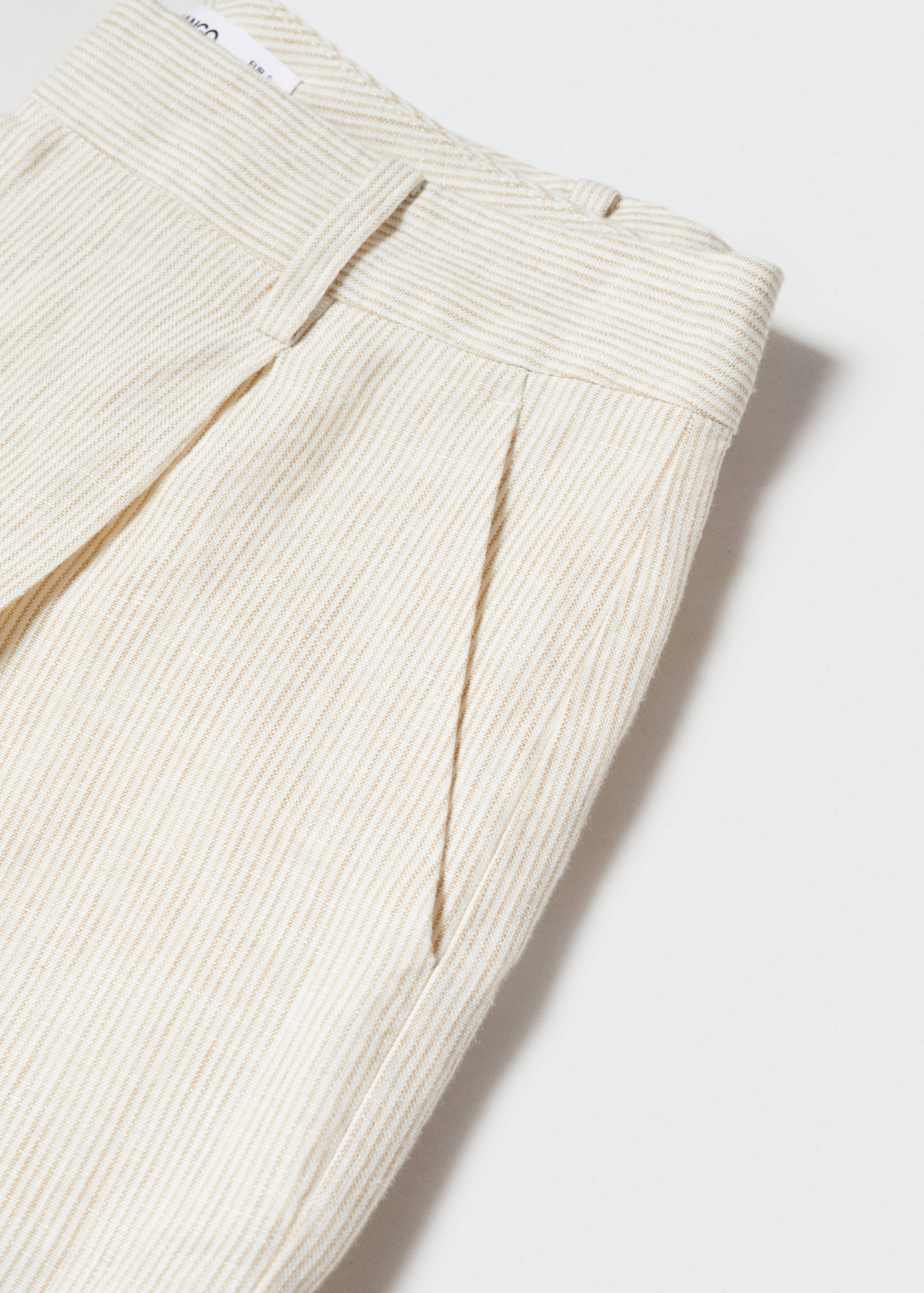 Straight linen-blend trousers - Details of the article 8