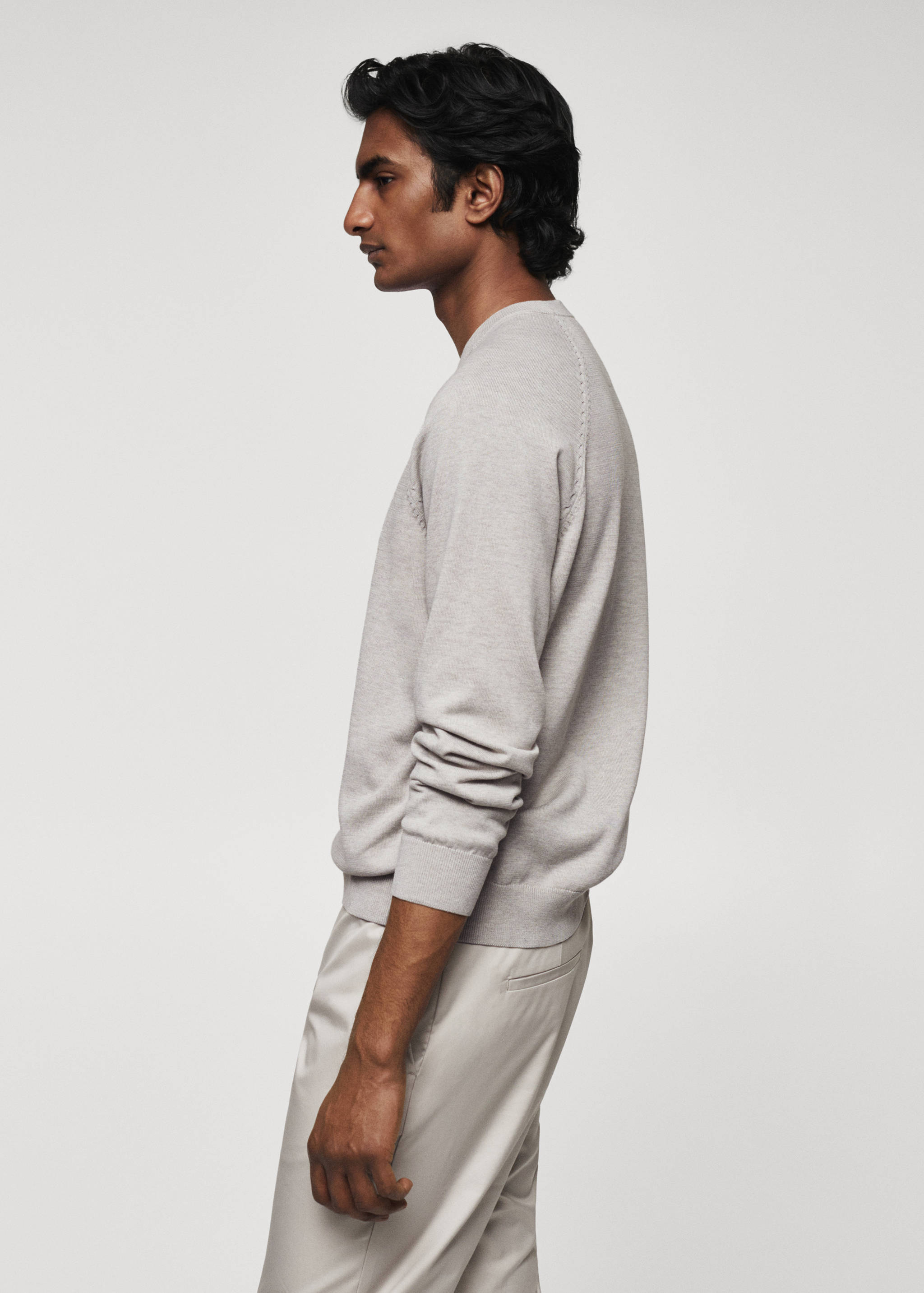 Fine-knit cotton sweater - Details of the article 2