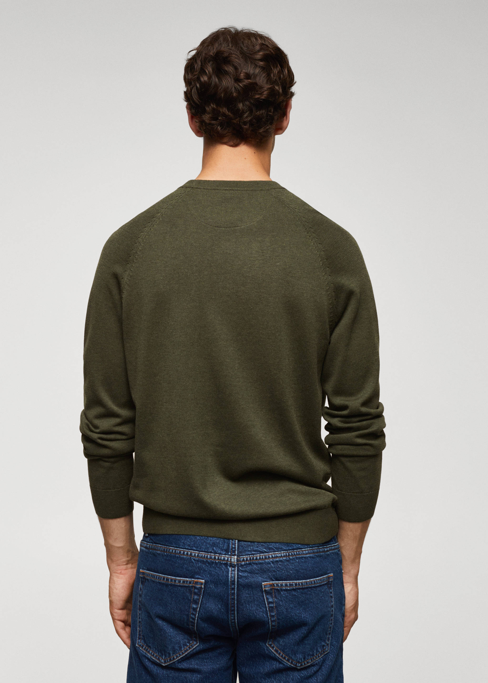 Fine-knit cotton sweater - Reverse of the article