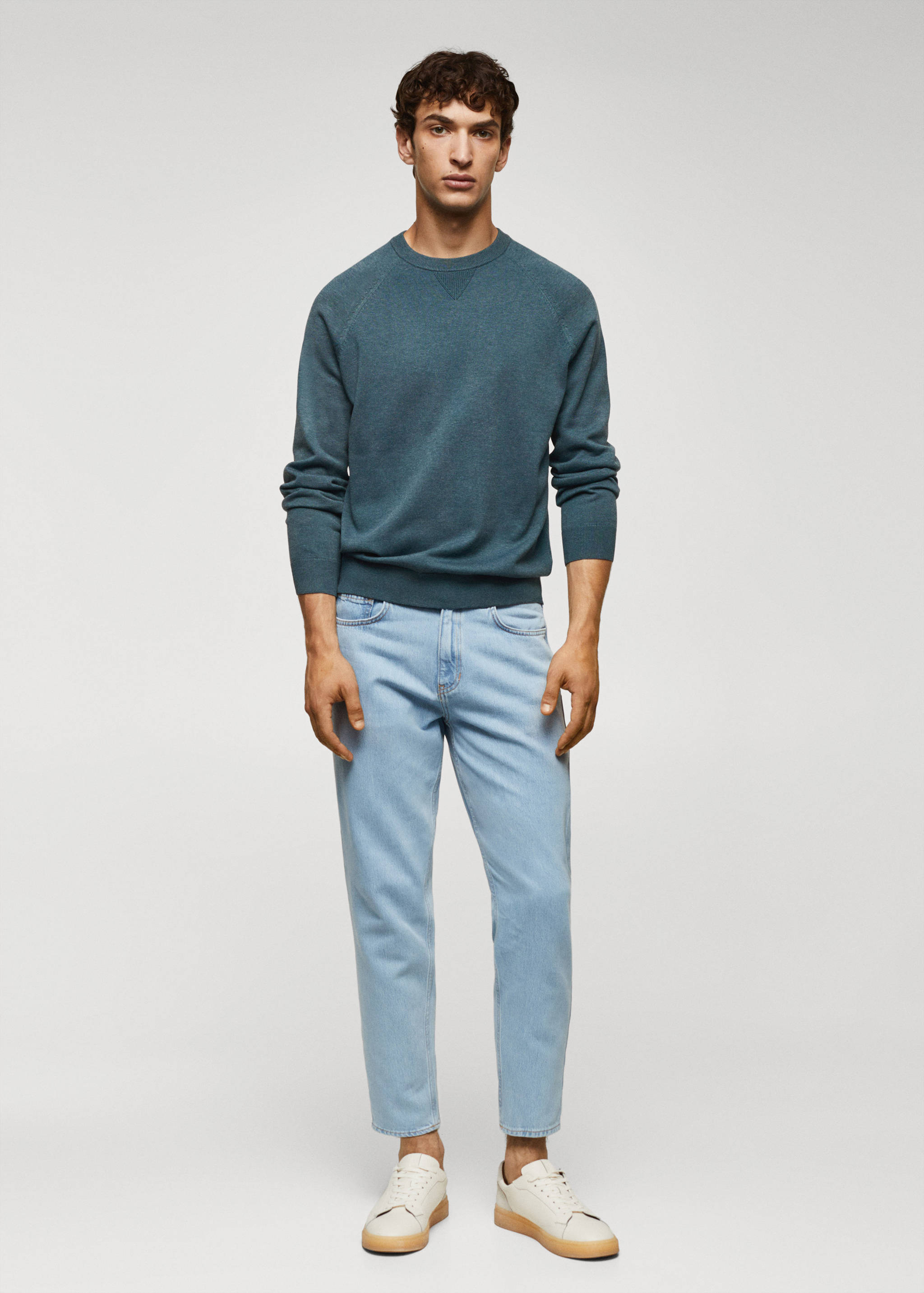 Fine-knit cotton sweater - General plane