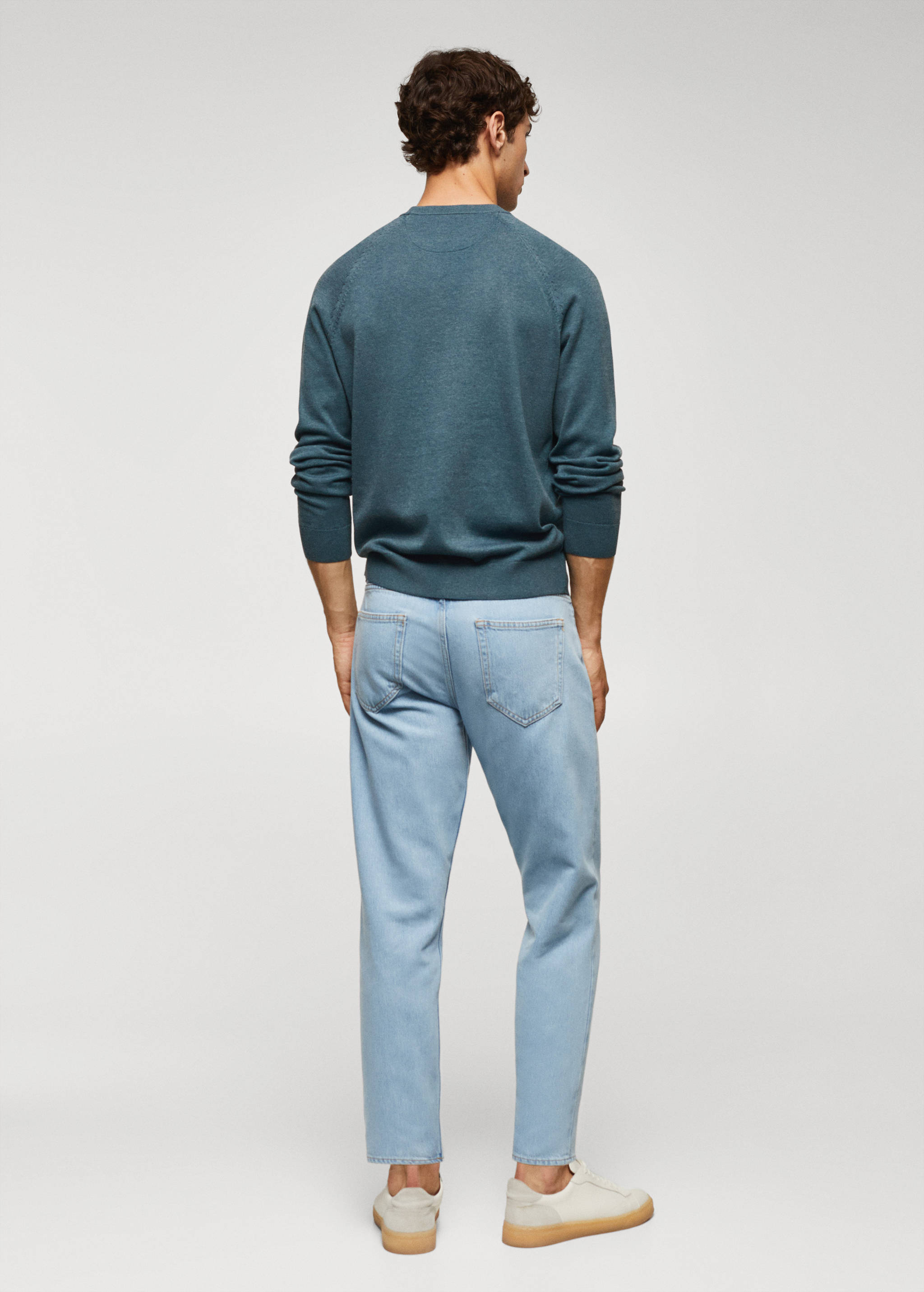 Fine-knit cotton sweater - Reverse of the article