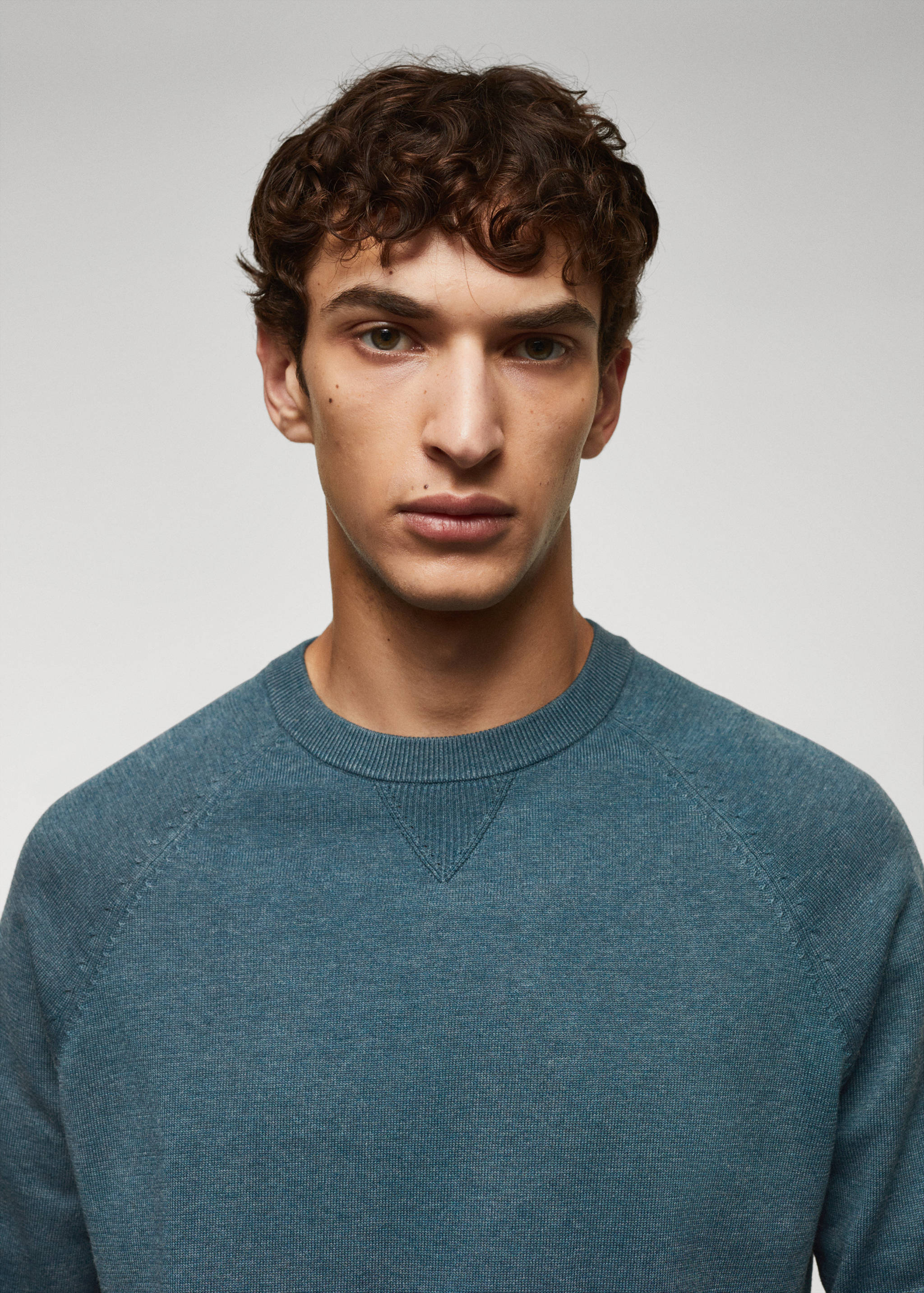 Fine-knit cotton sweater - Details of the article 1