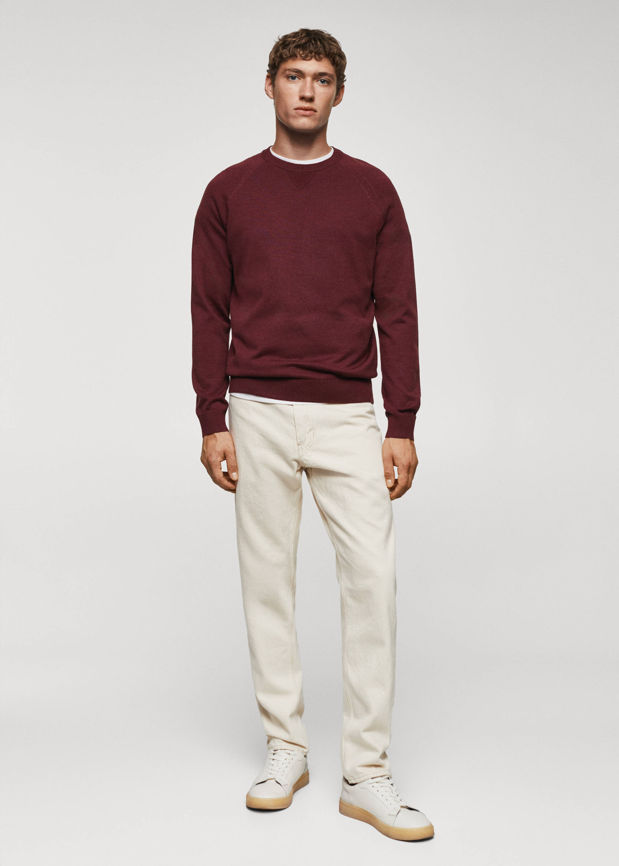 Fine-knit cotton sweater - General plane