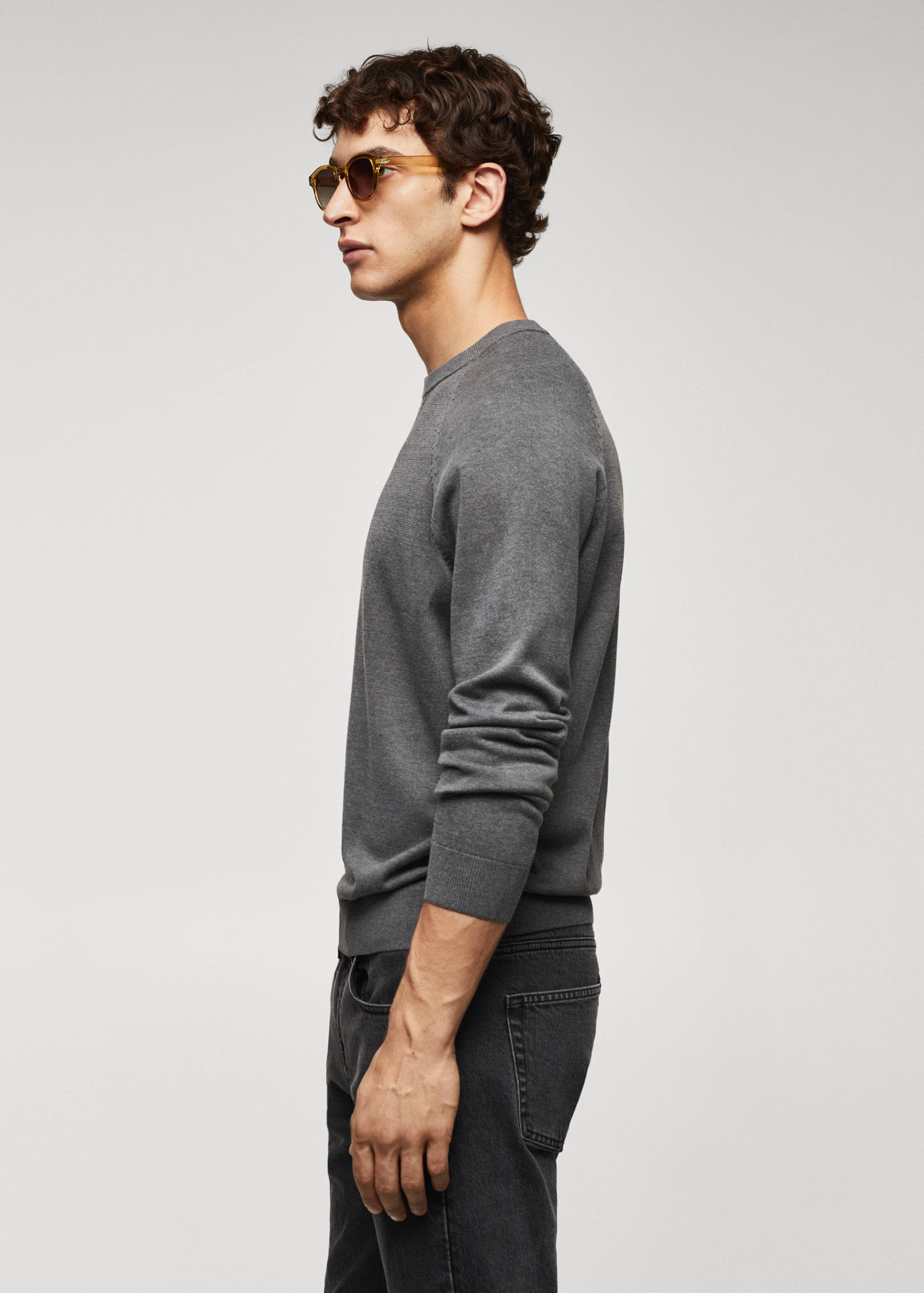 Fine-knit cotton sweater - Details of the article 2