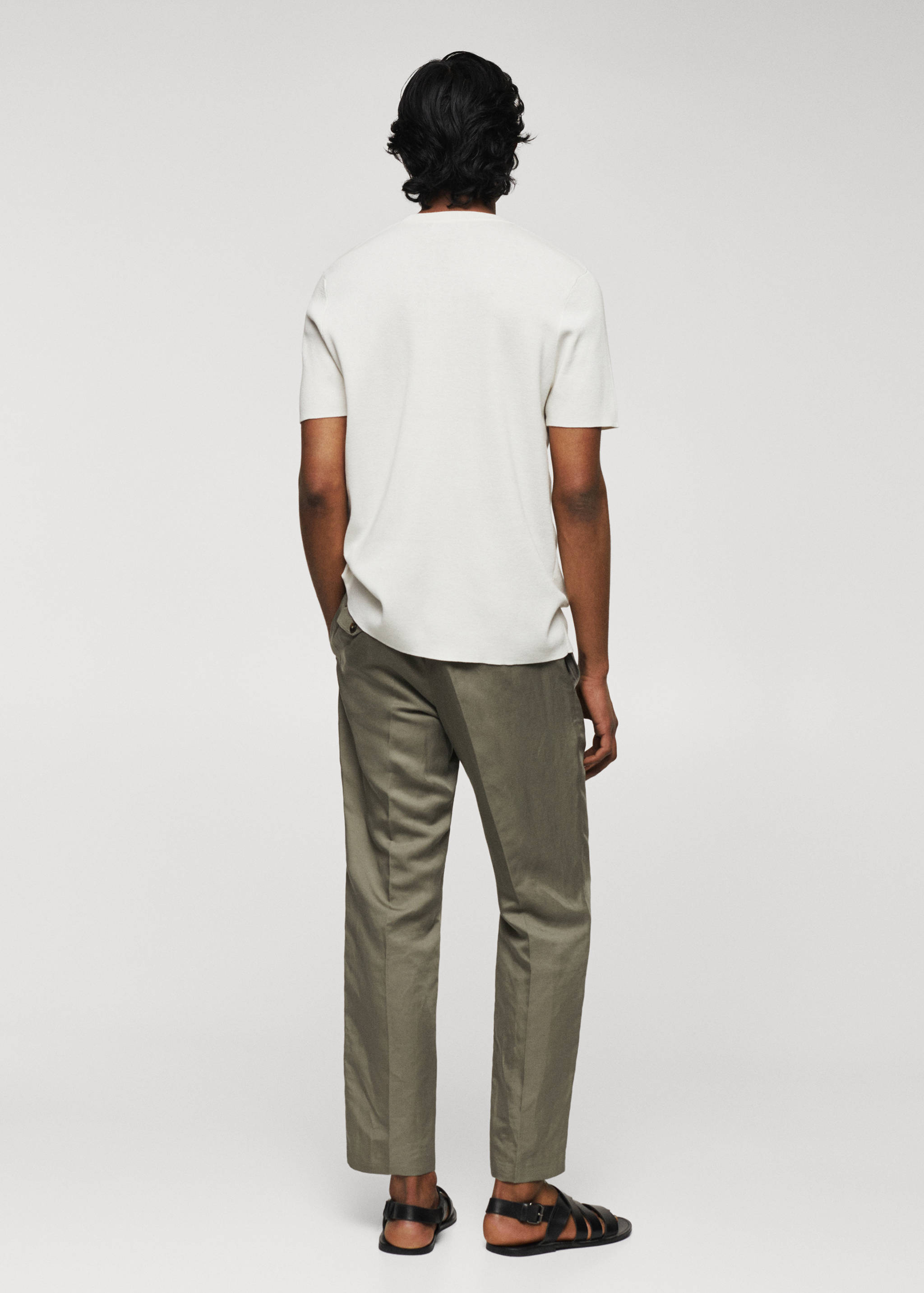 Cotton fine-knit t-shirt - Reverse of the article