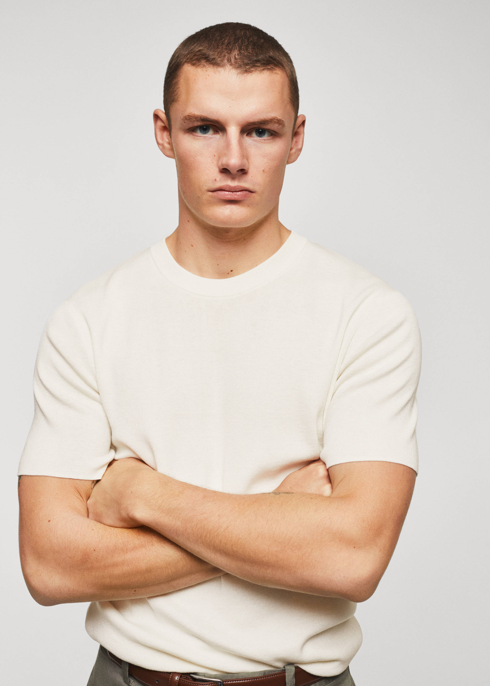 Cotton fine-knit t-shirt - Details of the article 4