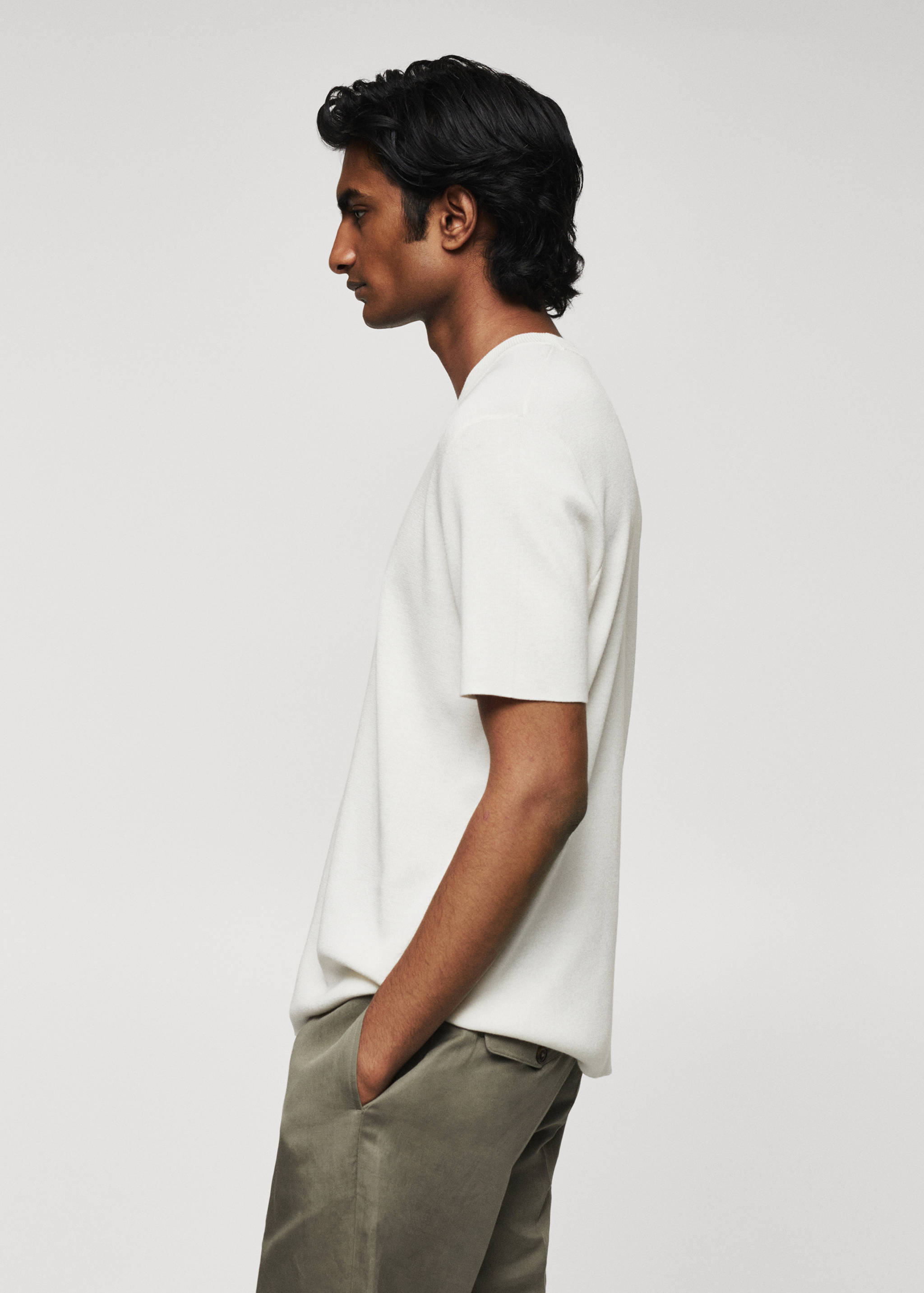 Cotton fine-knit t-shirt - Details of the article 2