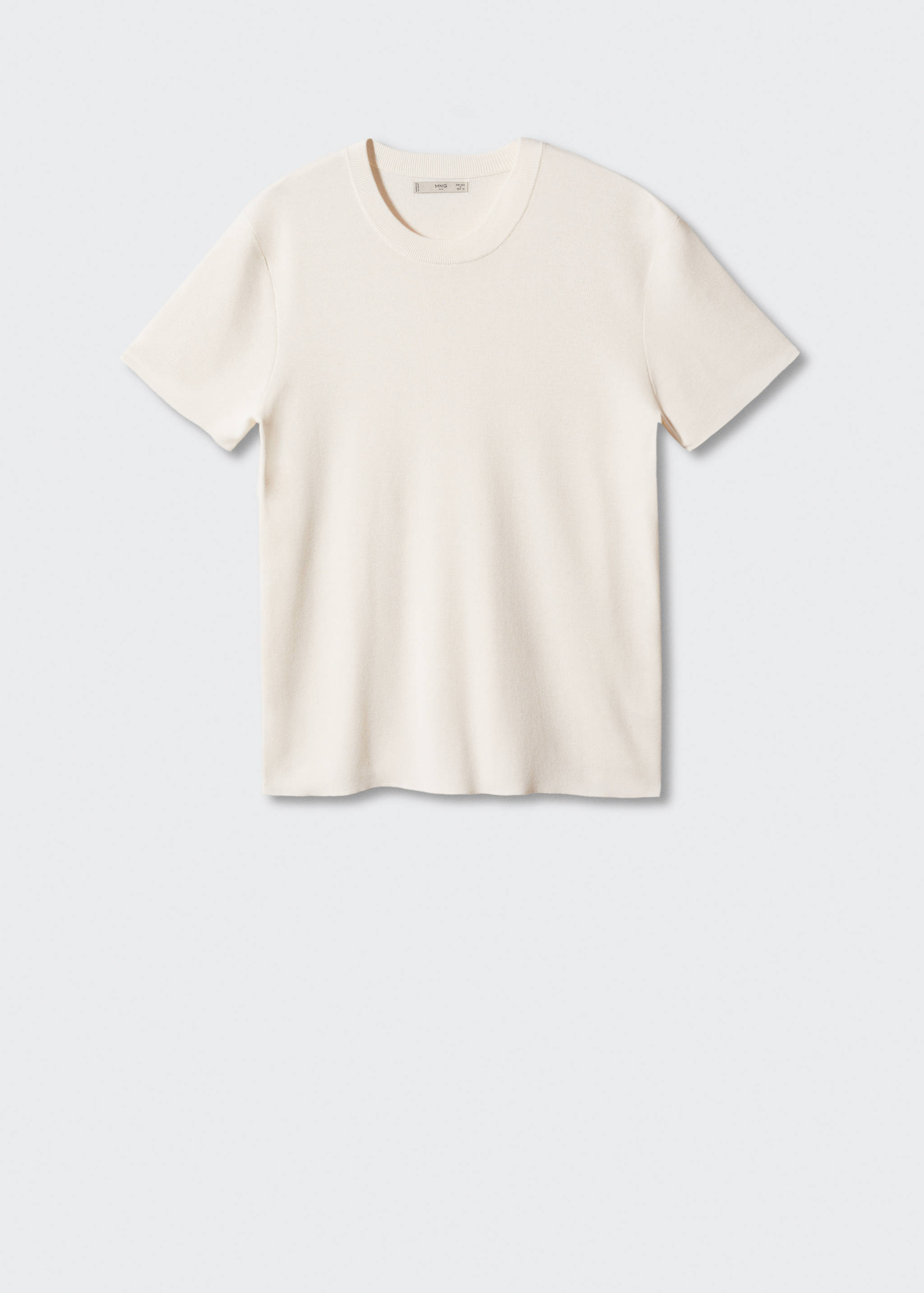 Cotton fine-knit t-shirt - Article without model