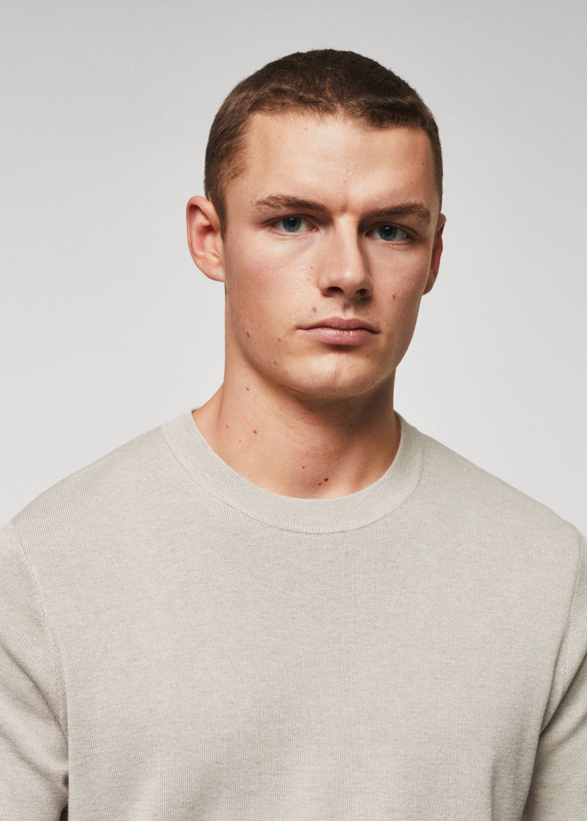 Cotton fine-knit t-shirt - Details of the article 1