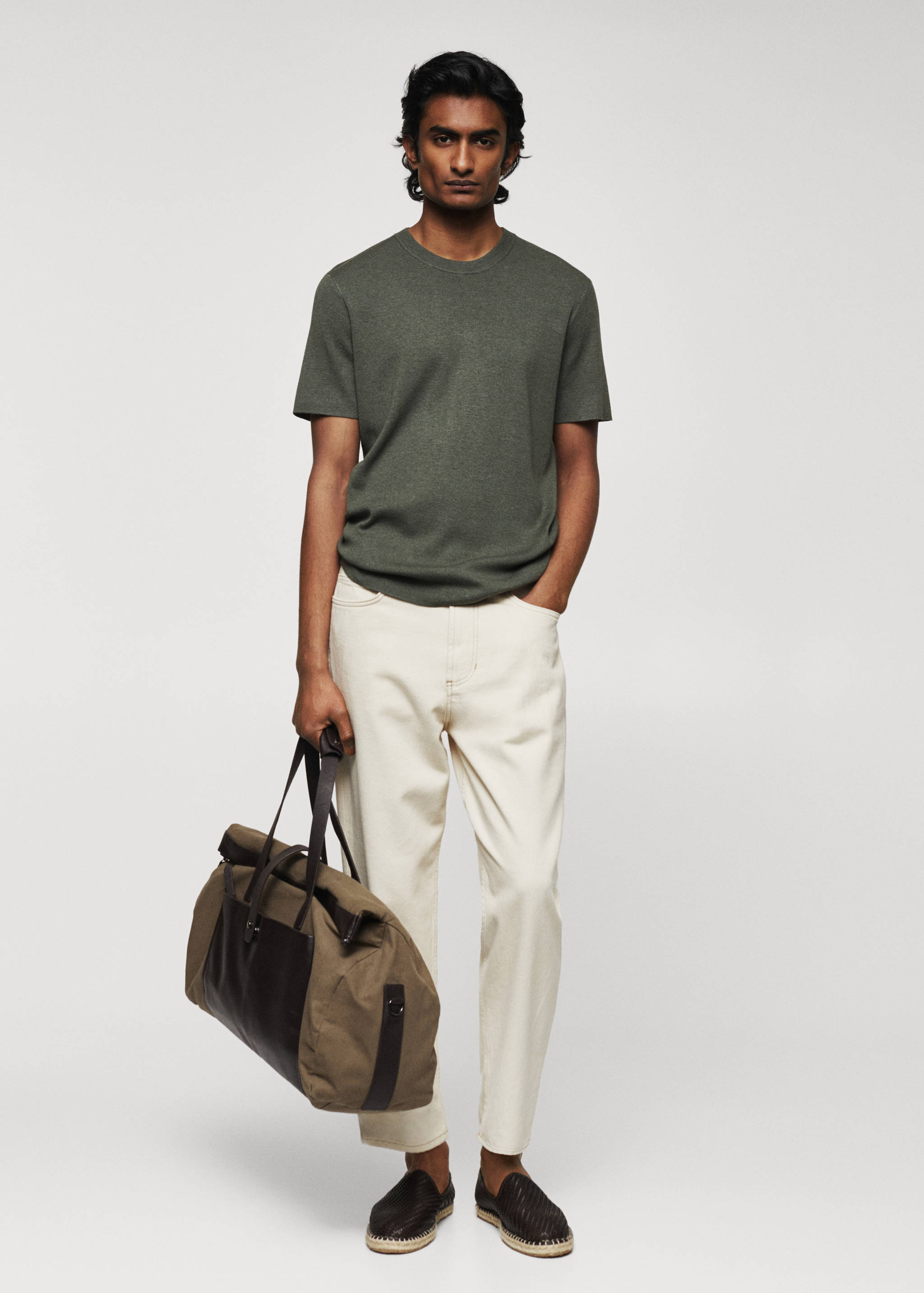 Cotton fine-knit t-shirt - General plane