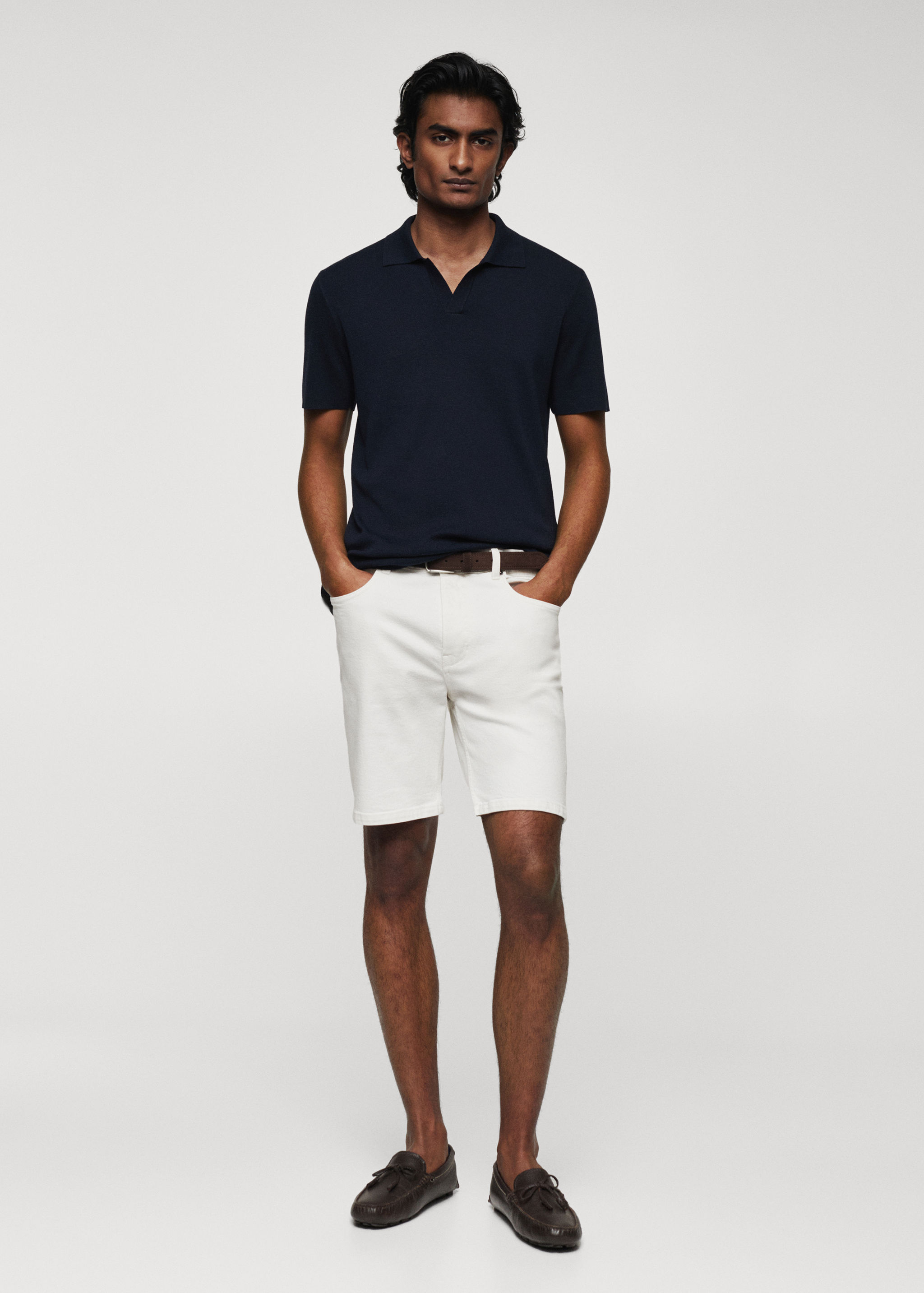 Feinstrick-Poloshirt - Allgemeine Ansicht