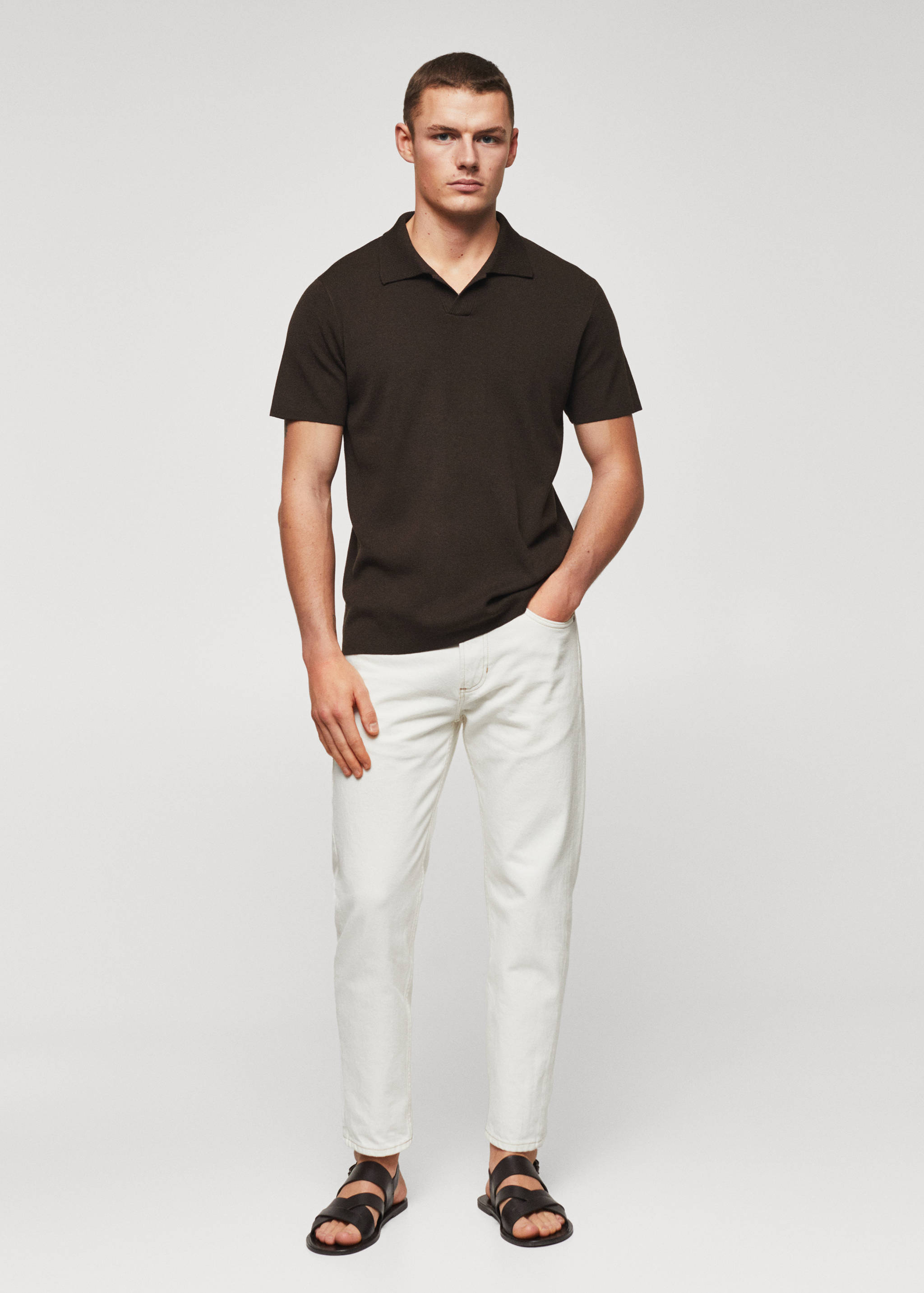 Fine-knit polo shirt - General plane