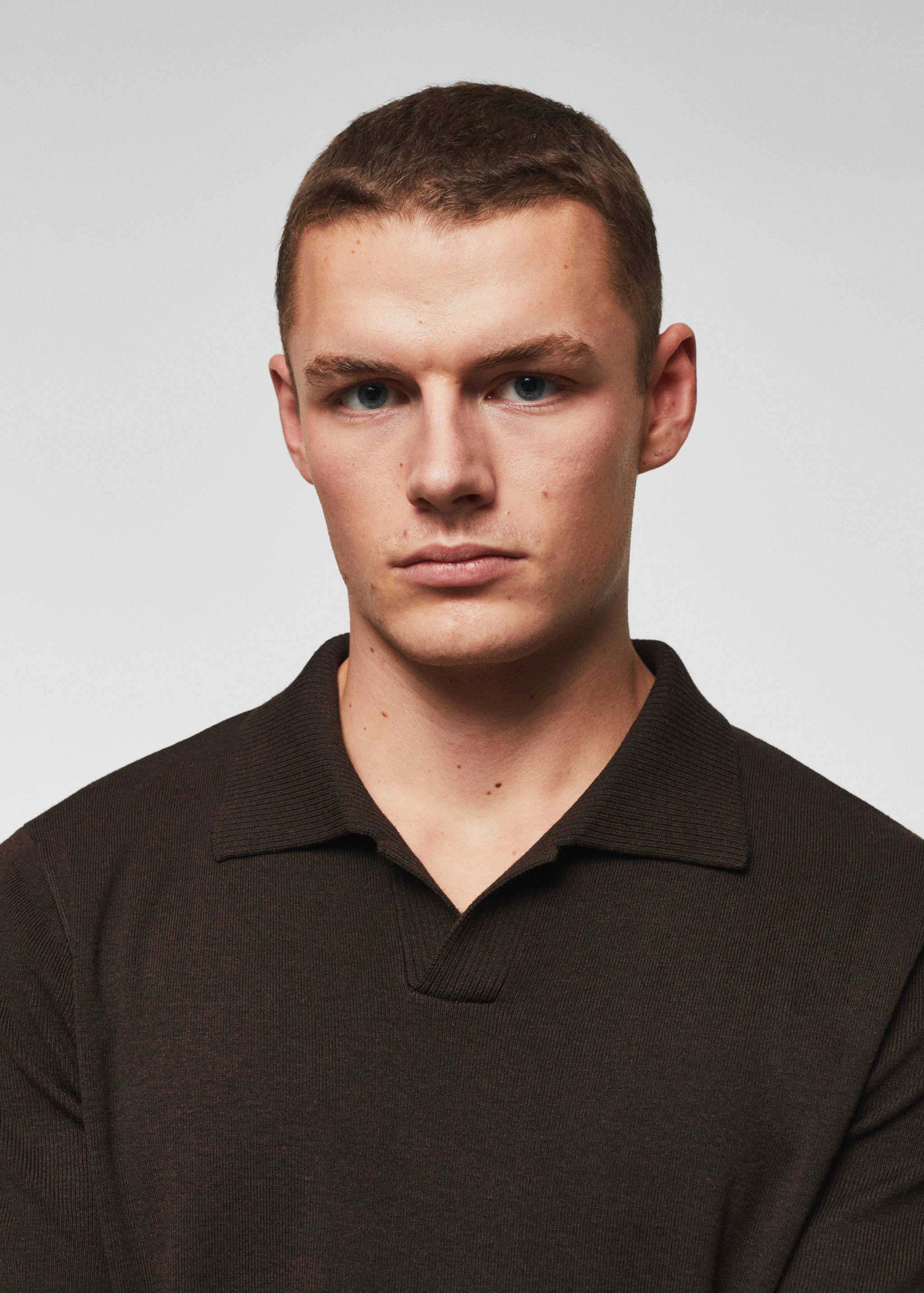 Fine-knit polo shirt - Details of the article 1