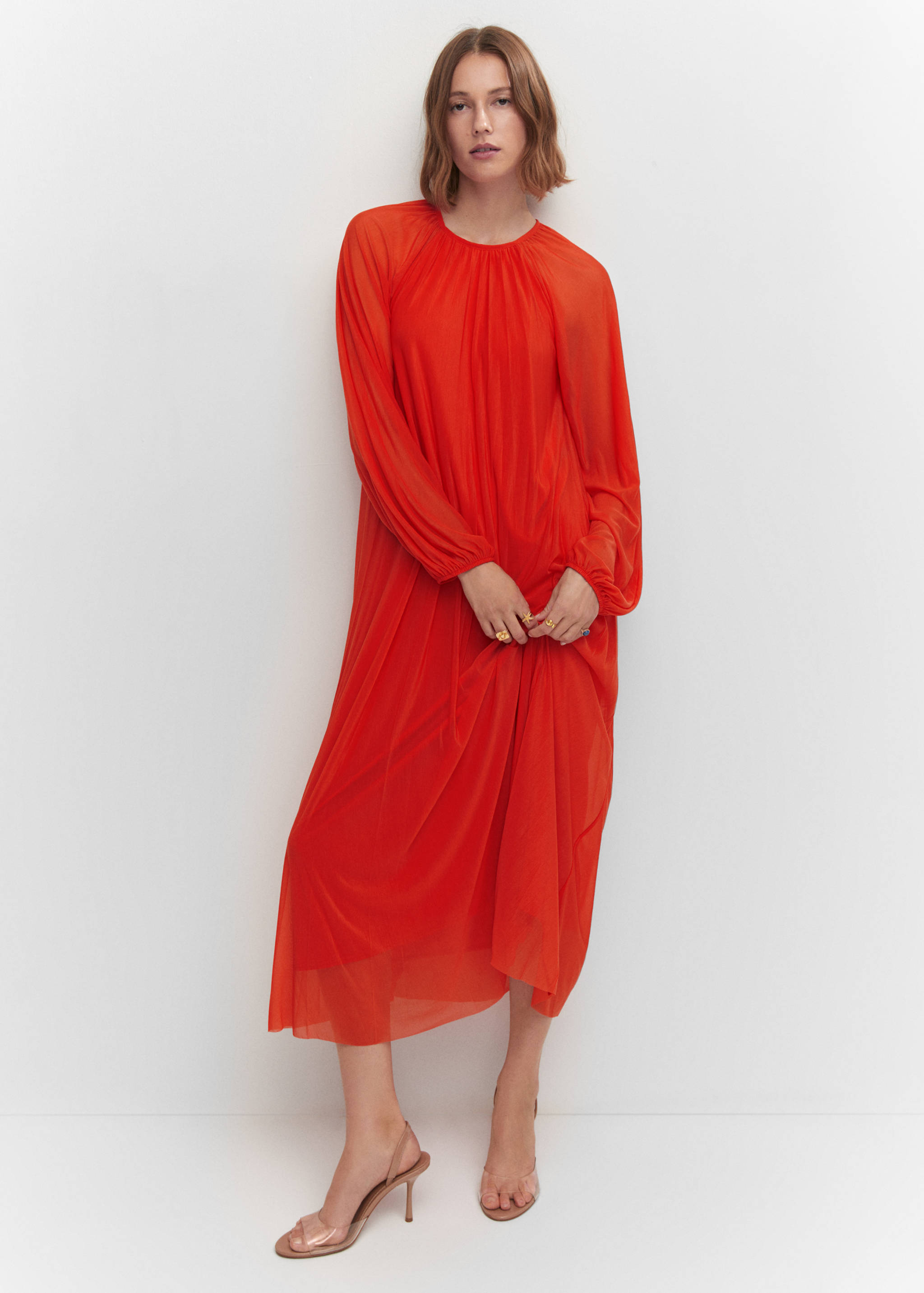 Puffed sleeves dress - Details of the article 2