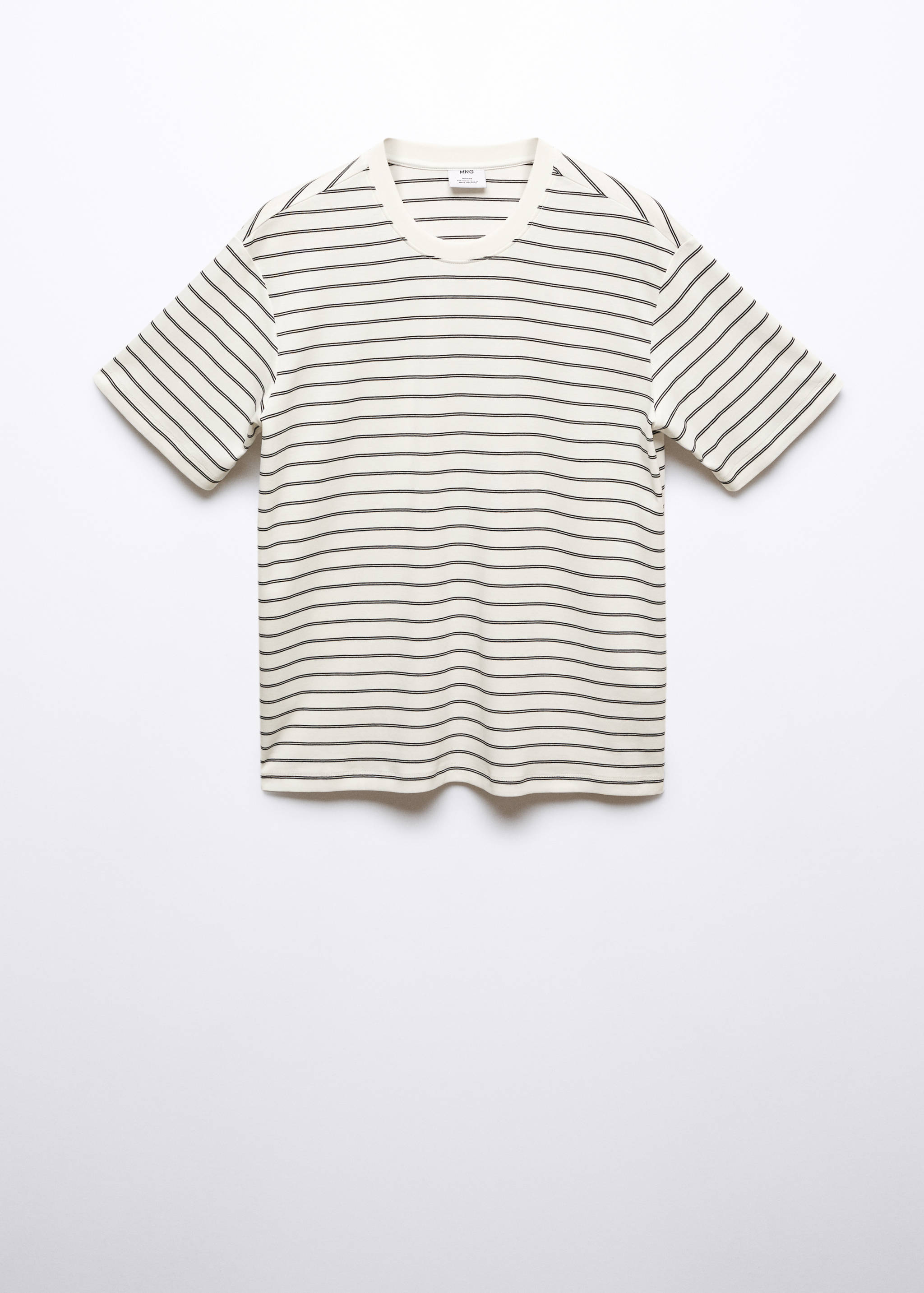 Striped 100% cotton t-shirt - Article without model