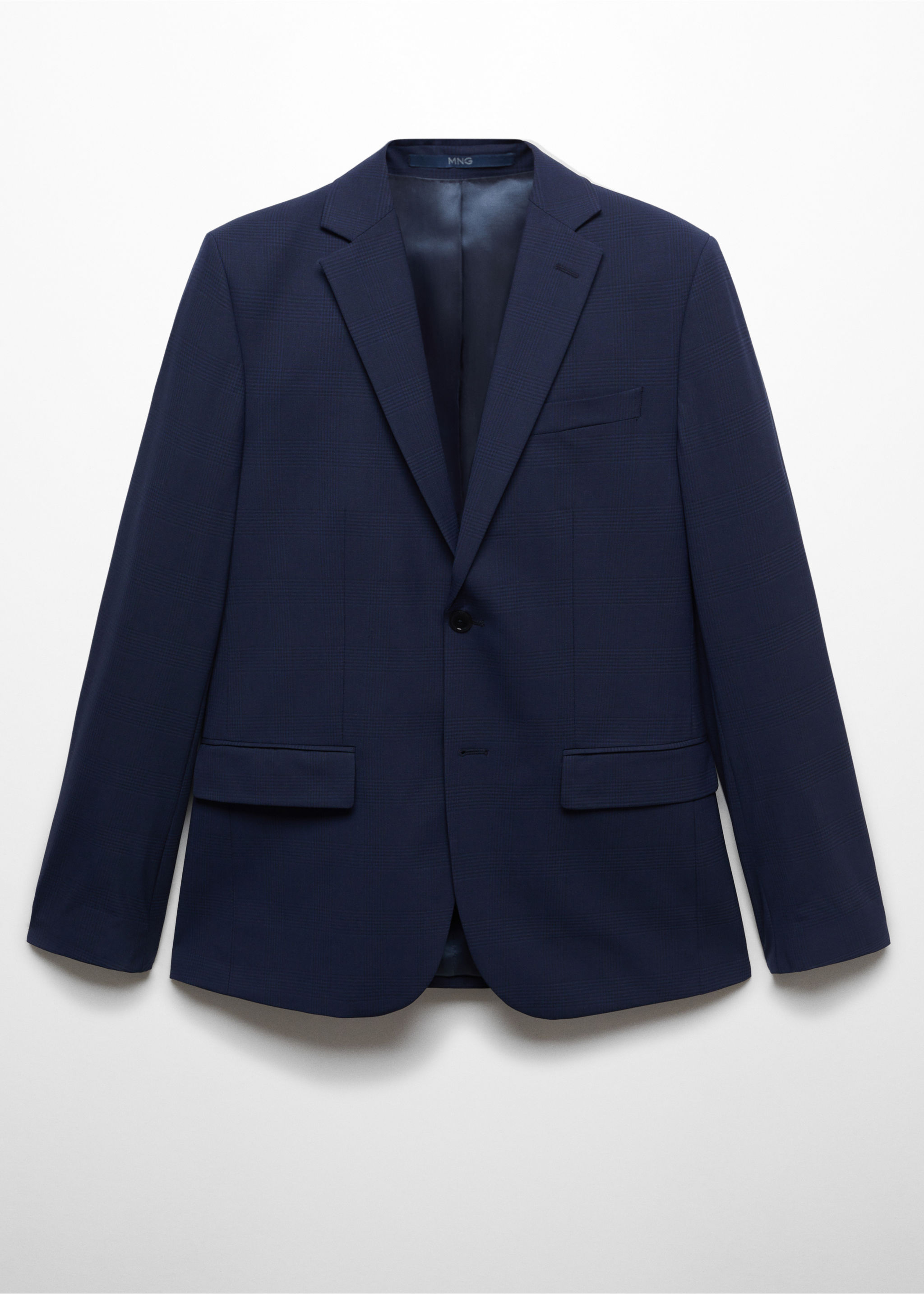 Slim-fit check wool suit blazer - Article without model