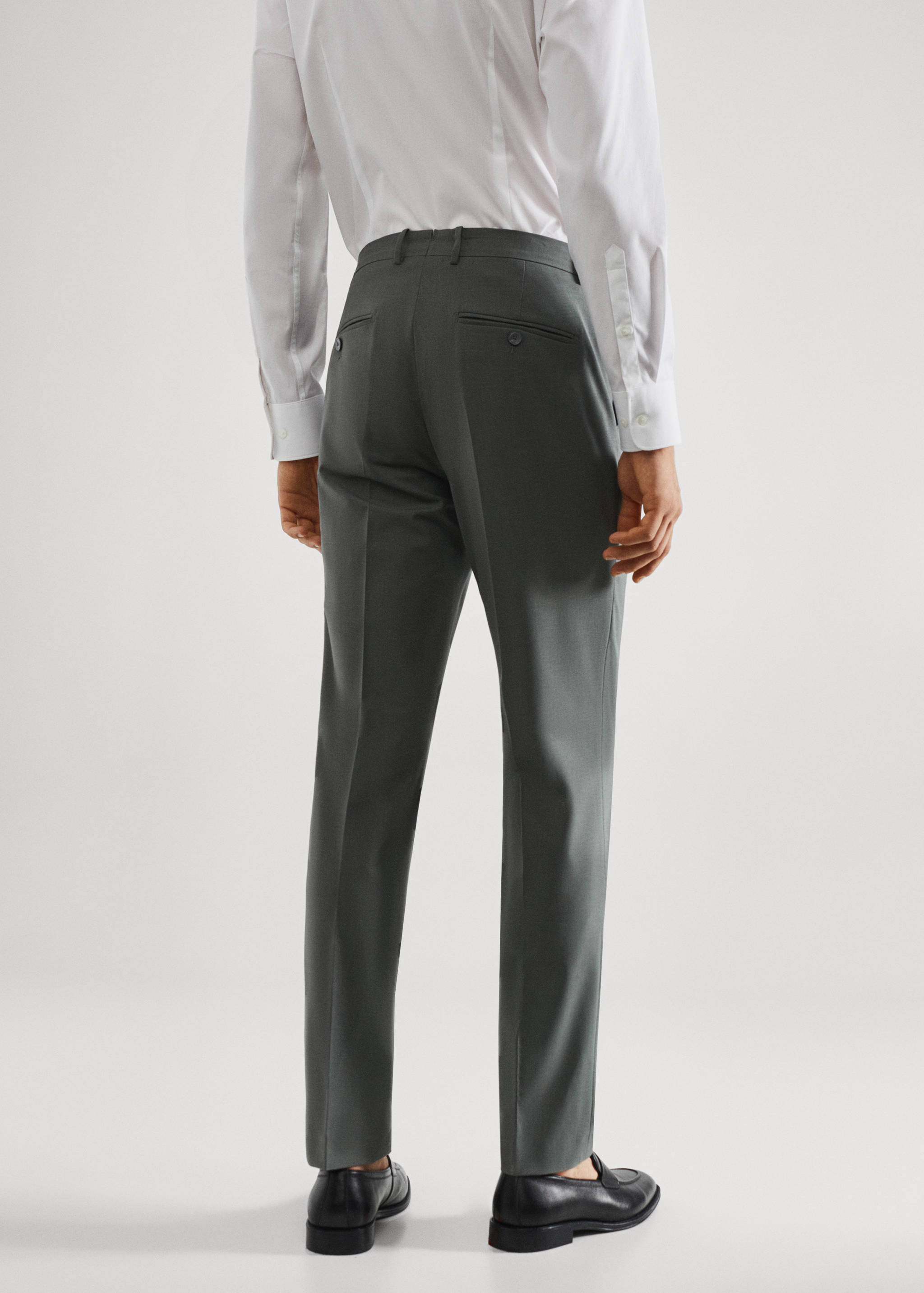 Wool slim-fit suit trousers - Reverse of the article