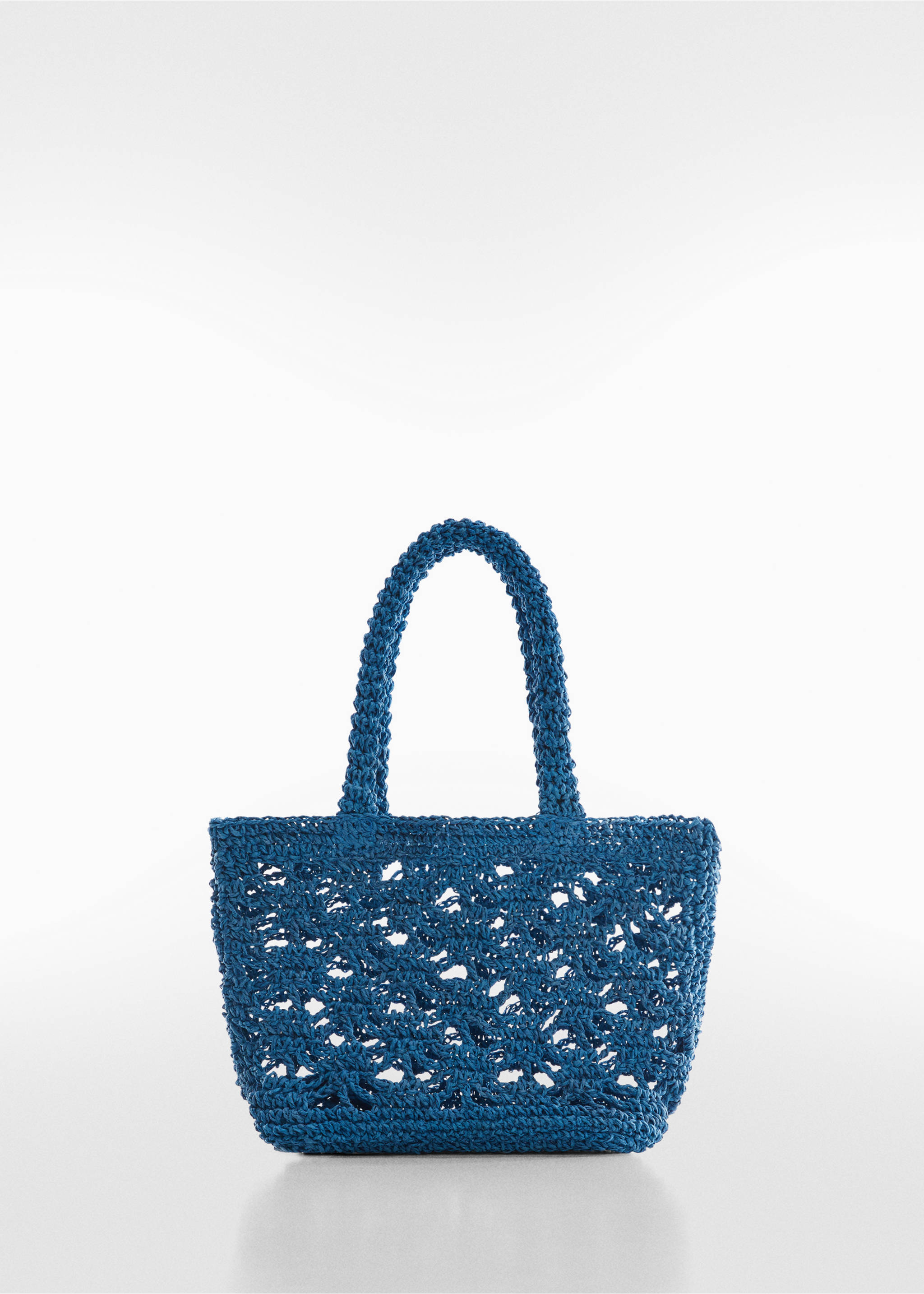 Sac raphia anse double - Article sans modèle, Bleu. Ref: 57010770-00.