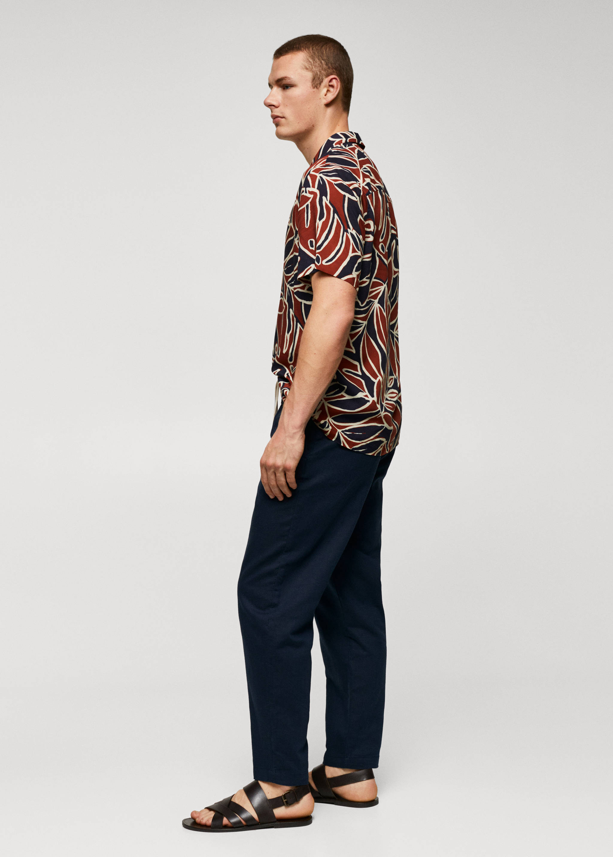 Levélmintás ing bowling gallérral - A termék adatai 2